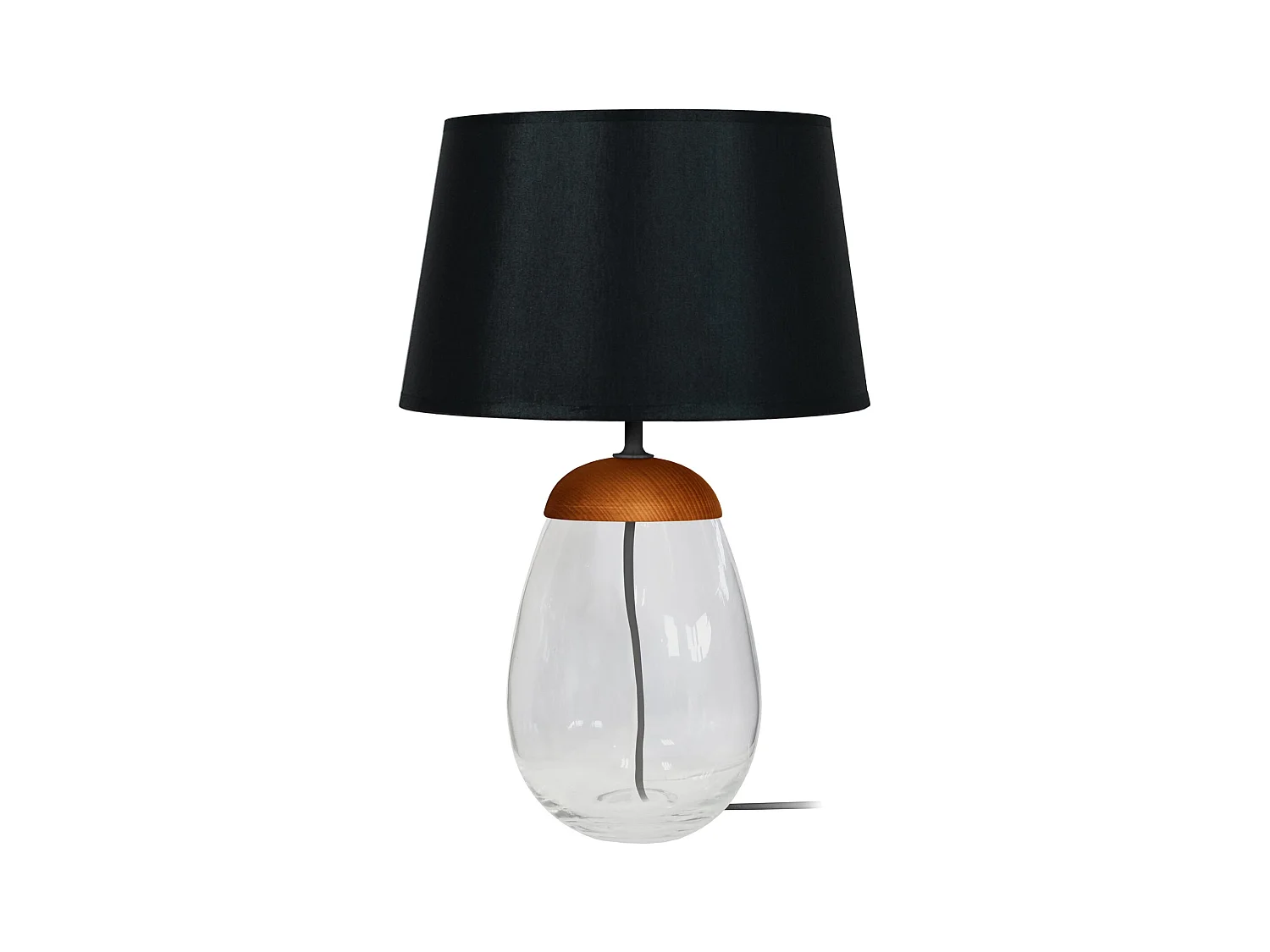 Lampe a Poser TOSEL ,verre,Transparent,H 46xD30x P 30cm