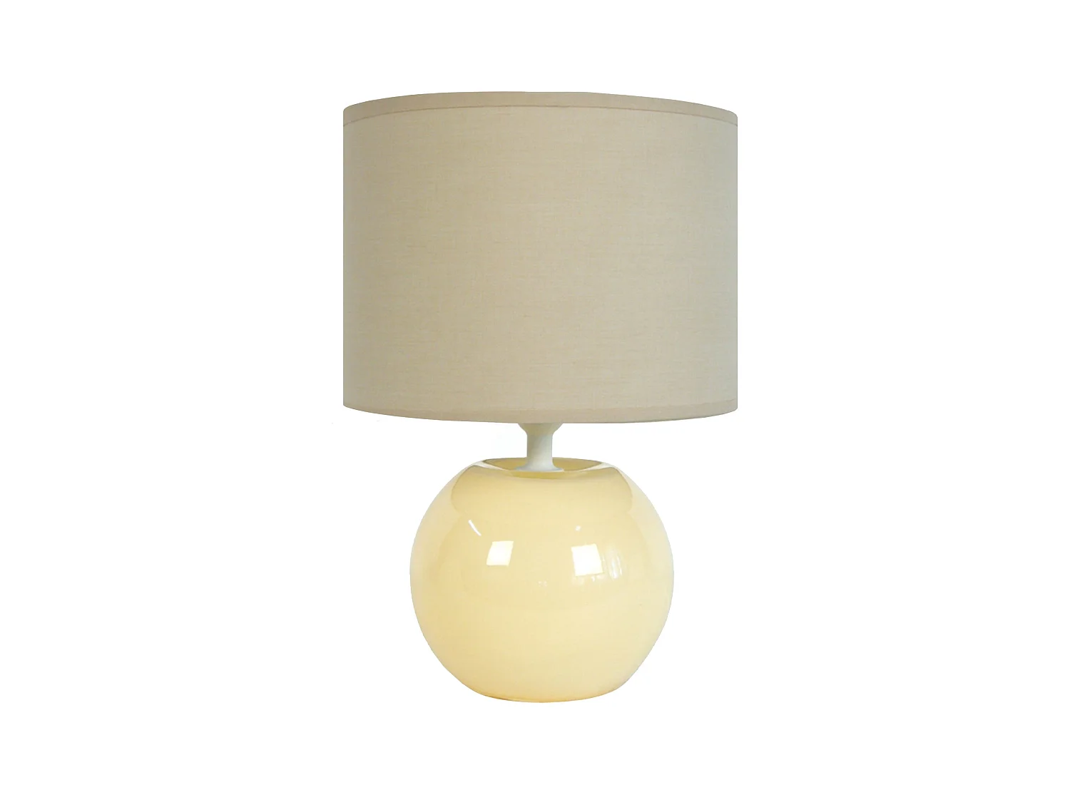 Lampe de Chevet TOSEL ,verre,Jaune ,H48x D 35xP 35 cm