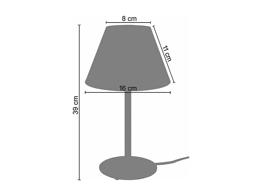 Cabndeeiro de escritório TOSEL PILORI CELICA metal articulado branco D27 x  H50  cm