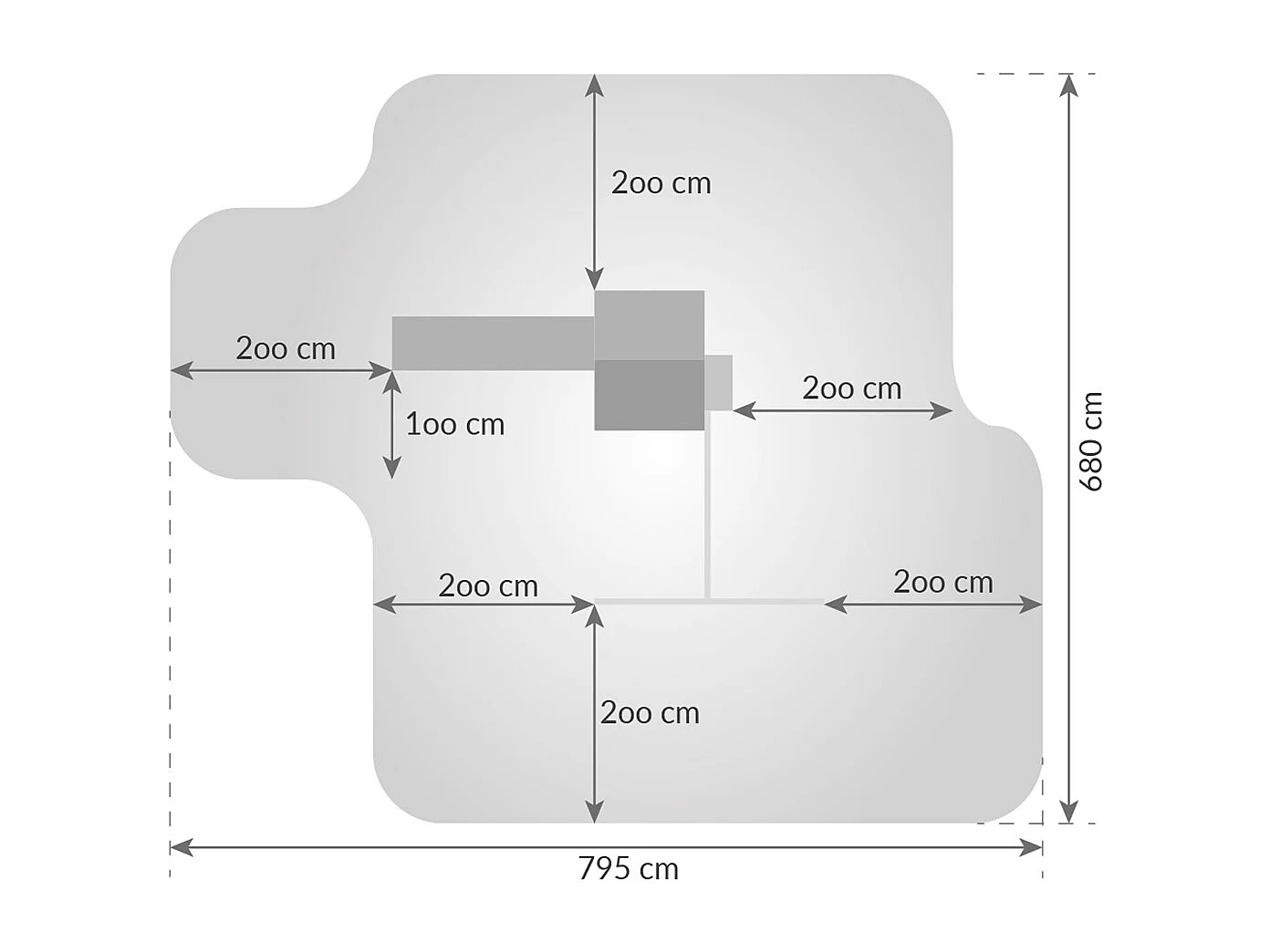 Aire de jeux Carol 2 - Toboggan Bleu - Fungoo