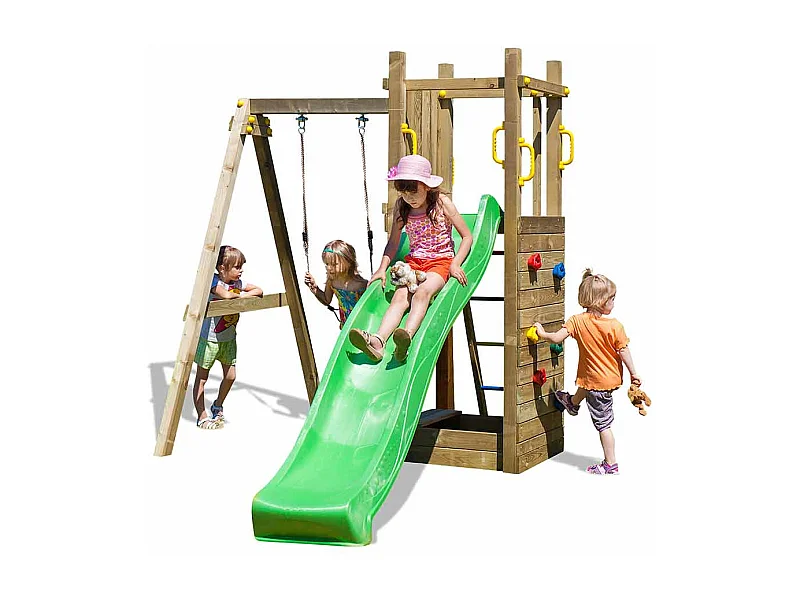 Aire de jeux Funny 3 avec balançoire simple - Fungoo