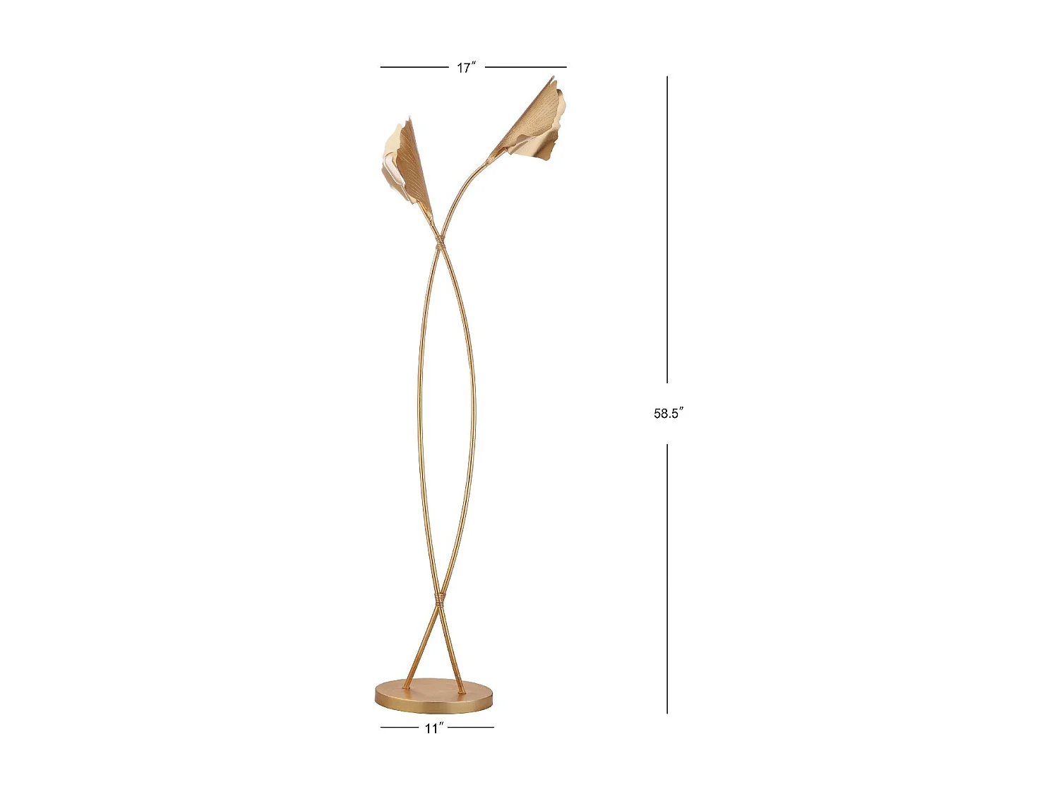 Lampadaire Doré 28 X 43 X 148.59 cm - Nelda