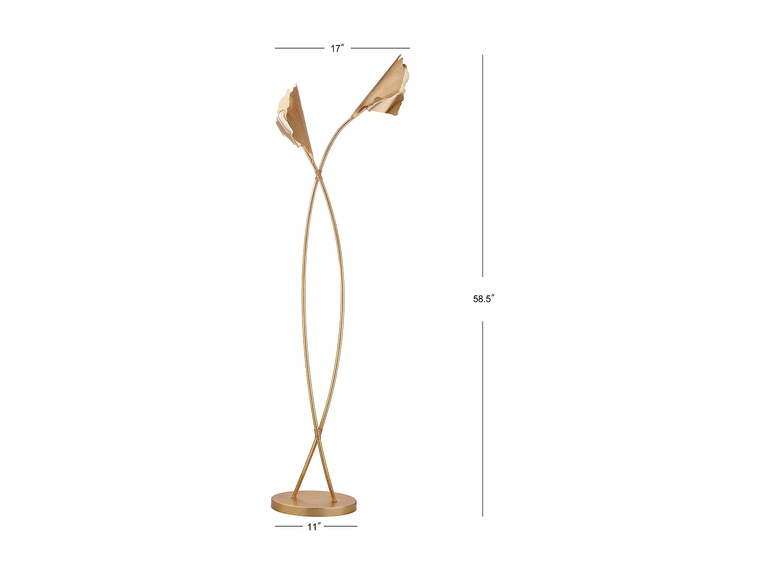 Lampadaire Doré 28 X 43 X 148.59 cm - Nelda