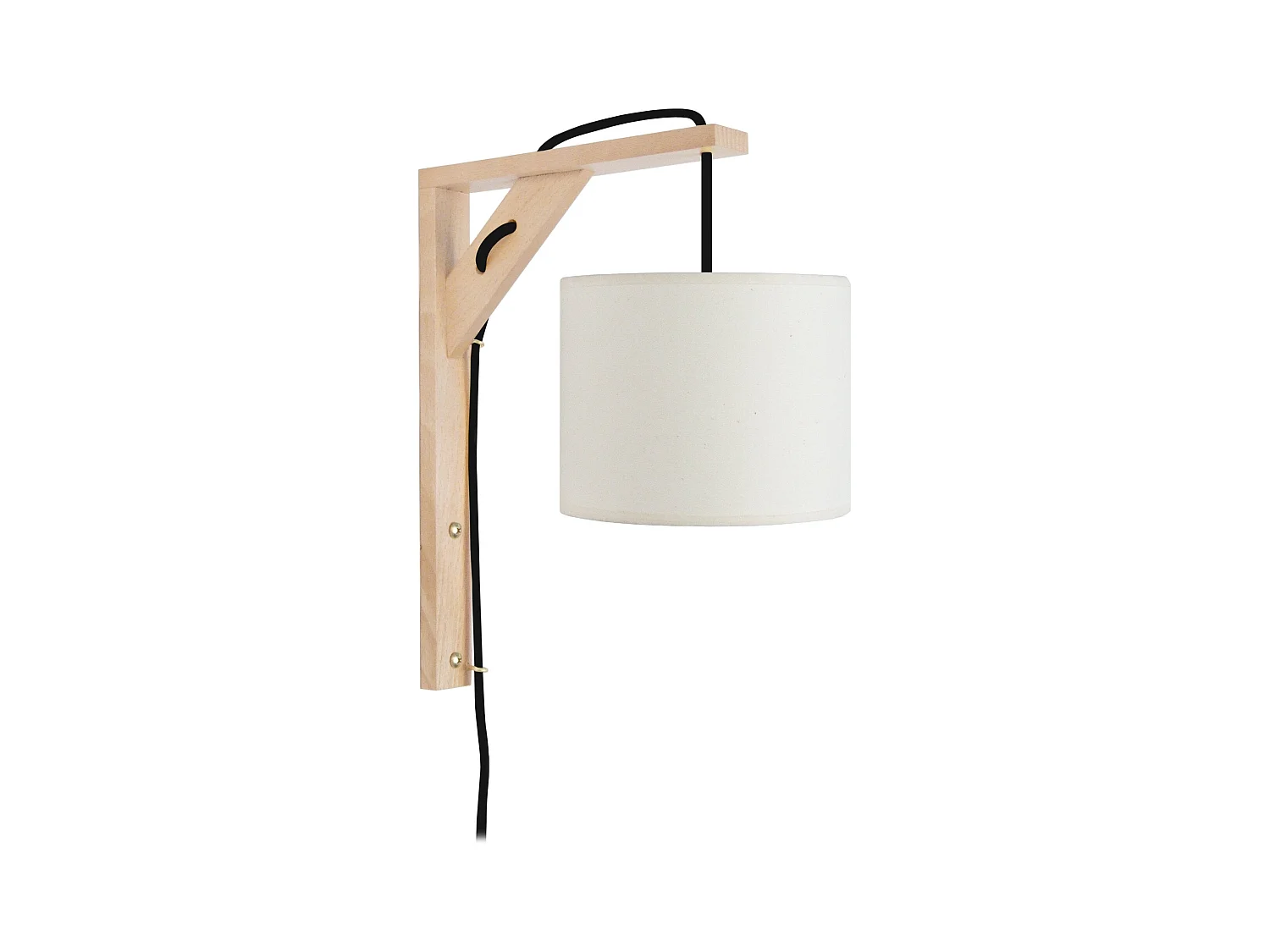 Applique TOSEL ,bois,naturel,H16xD 26x P 30cm