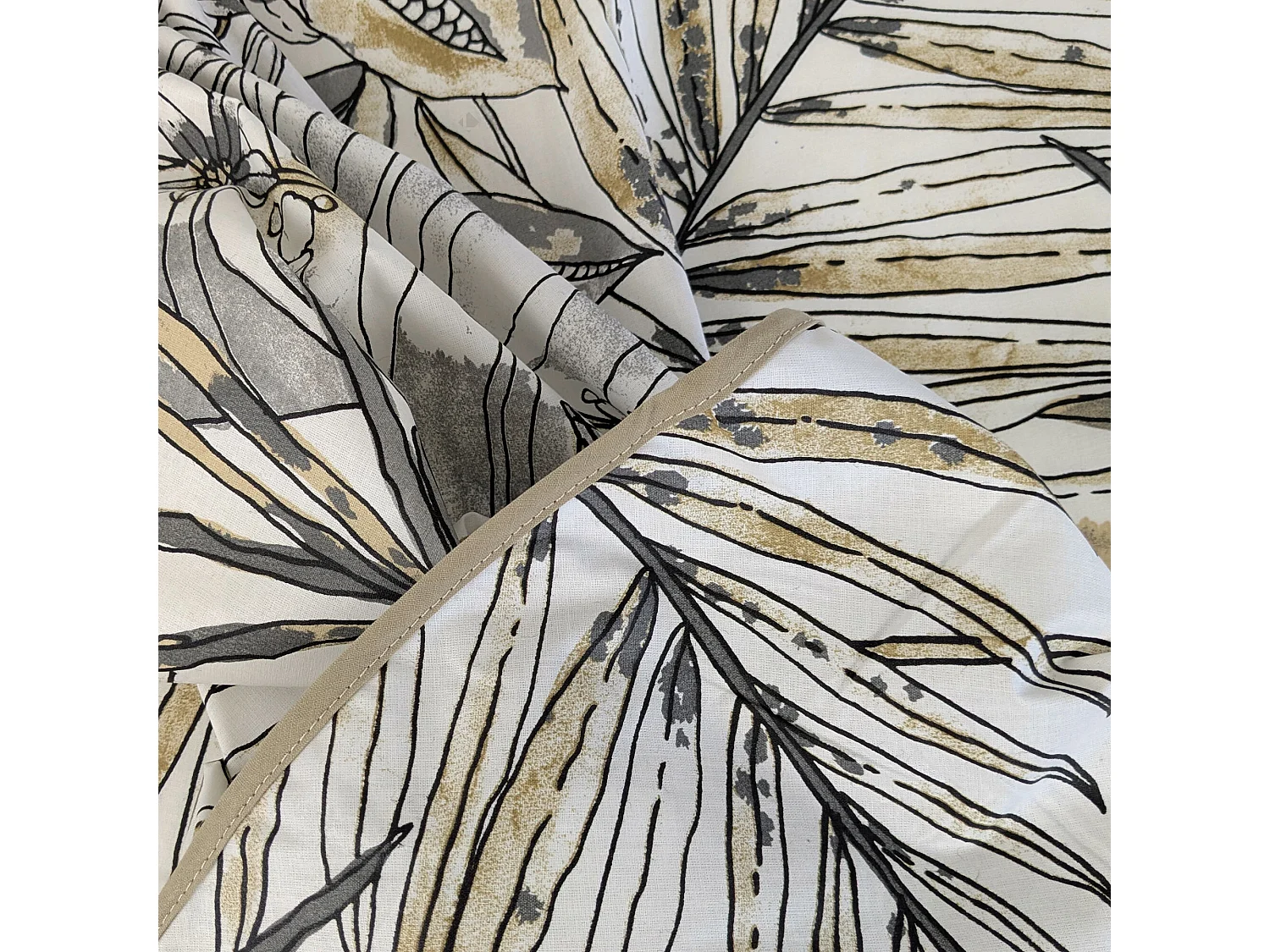 Nappe ovale 170x240 cm BAHIA gris Fusain coton + enduction acrylique