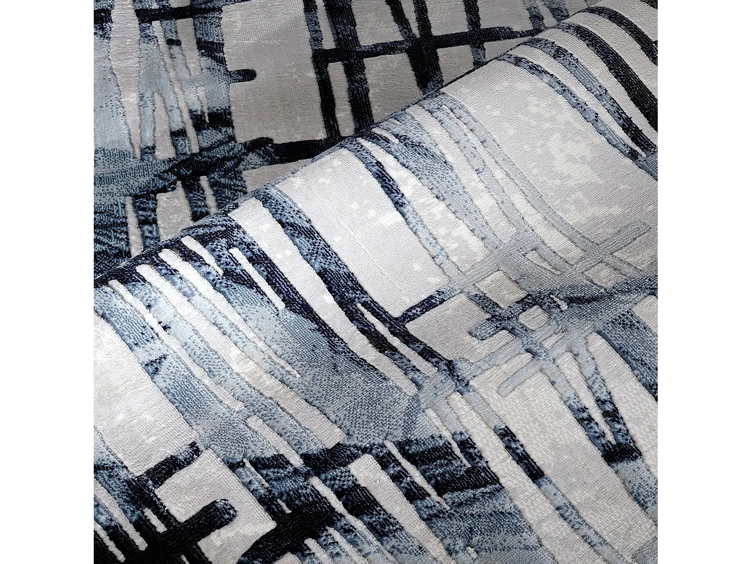 Tapis de bain / tapis de chevet SERIE HISA BLUE 05