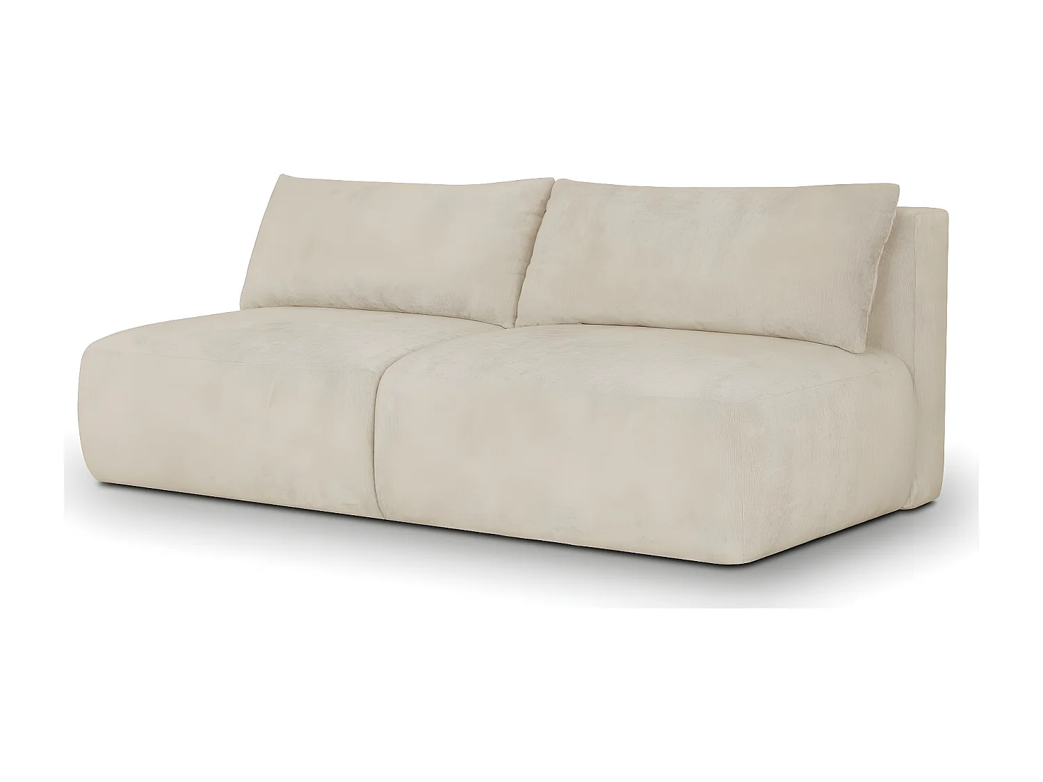 Canapé convertible 3 places avec coffre de rangement en tissu chenille beige - Jasper