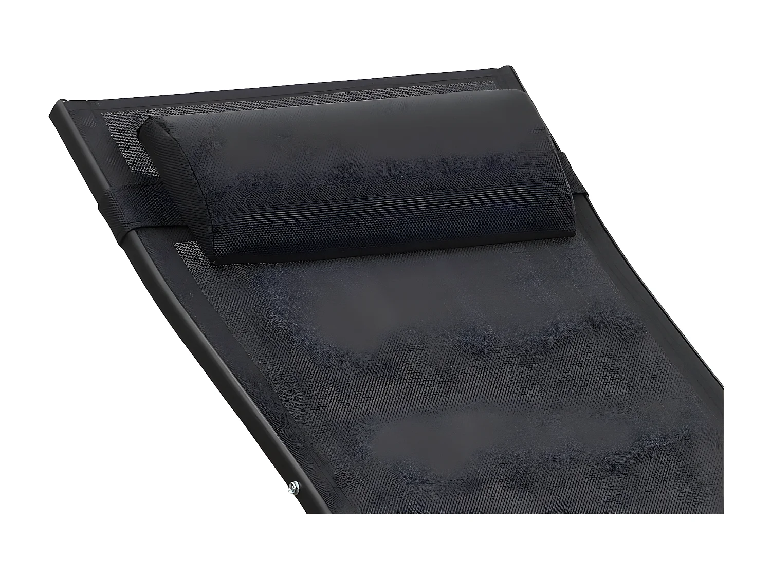 Set di 2 lettini prendisole Beauty "Phoenix" in alluminio Nero