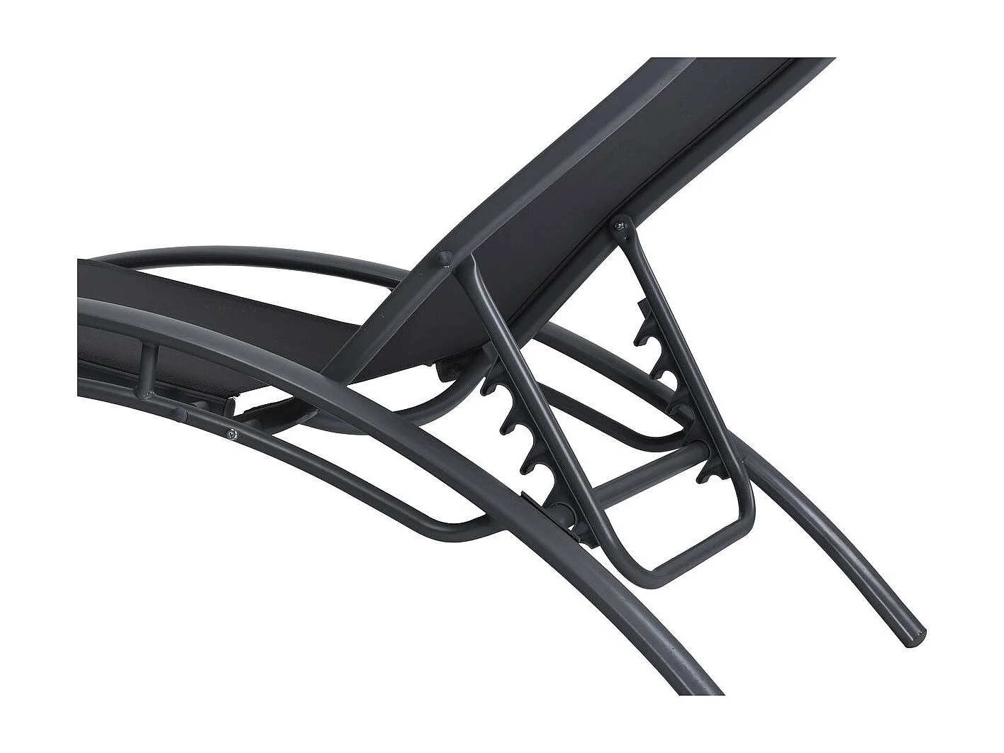 Lot de 2 bains de soleil en aluminium Beauty "Phoenix" Noir