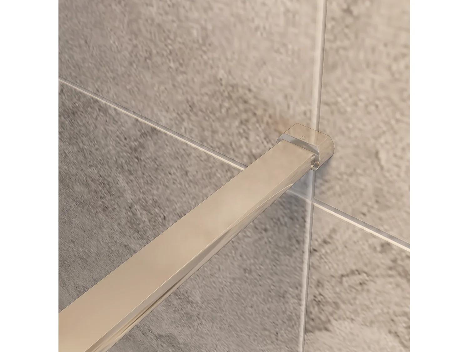 70x200cm Duschabtrennung Walk In 8mm Nano ESG Milchglasstreifen Duschabtrennung + N Form:90cm Stabilisator Höhe 200cm
