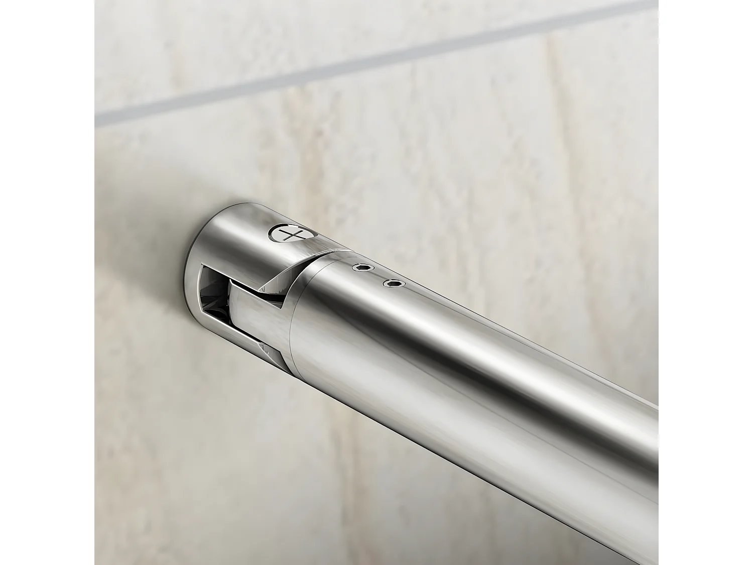 Duschwand 120x200cm mit Befestigungsstange die Klemme 70-120cm Walk In 10mm Nano ESG Milchglas Höhe 200cm