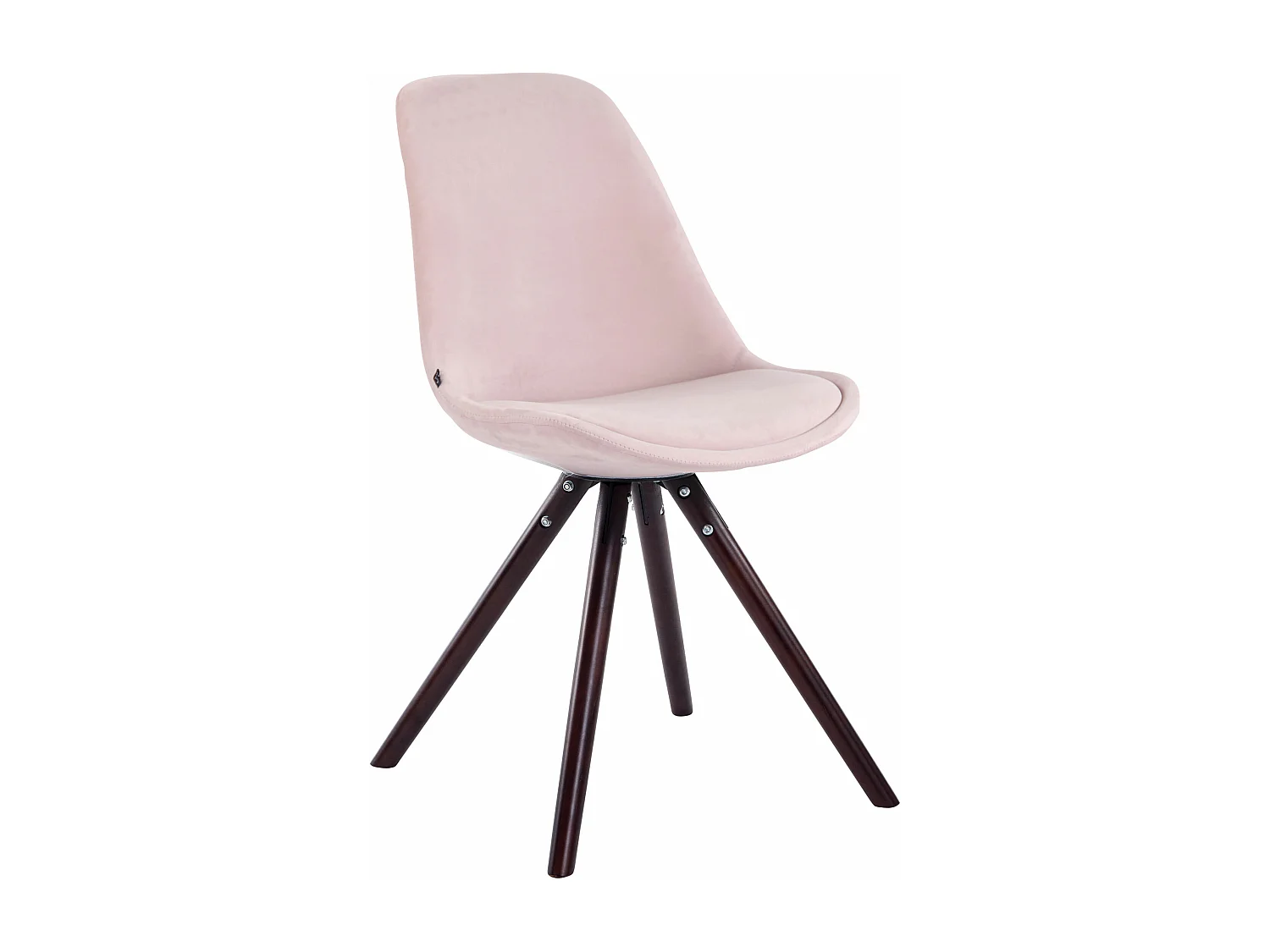 Eetkamerstoelen - Fluweel & cappuccino - roze - Toulouse