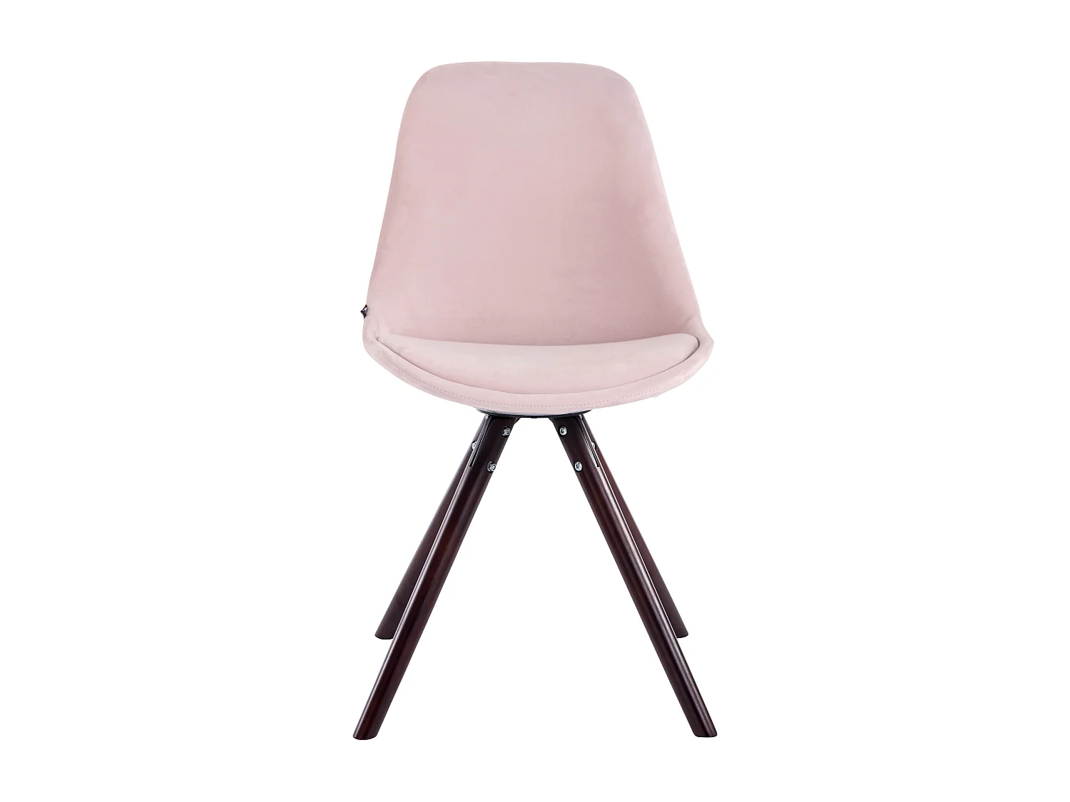 Eetkamerstoelen - Fluweel & cappuccino - roze - Toulouse