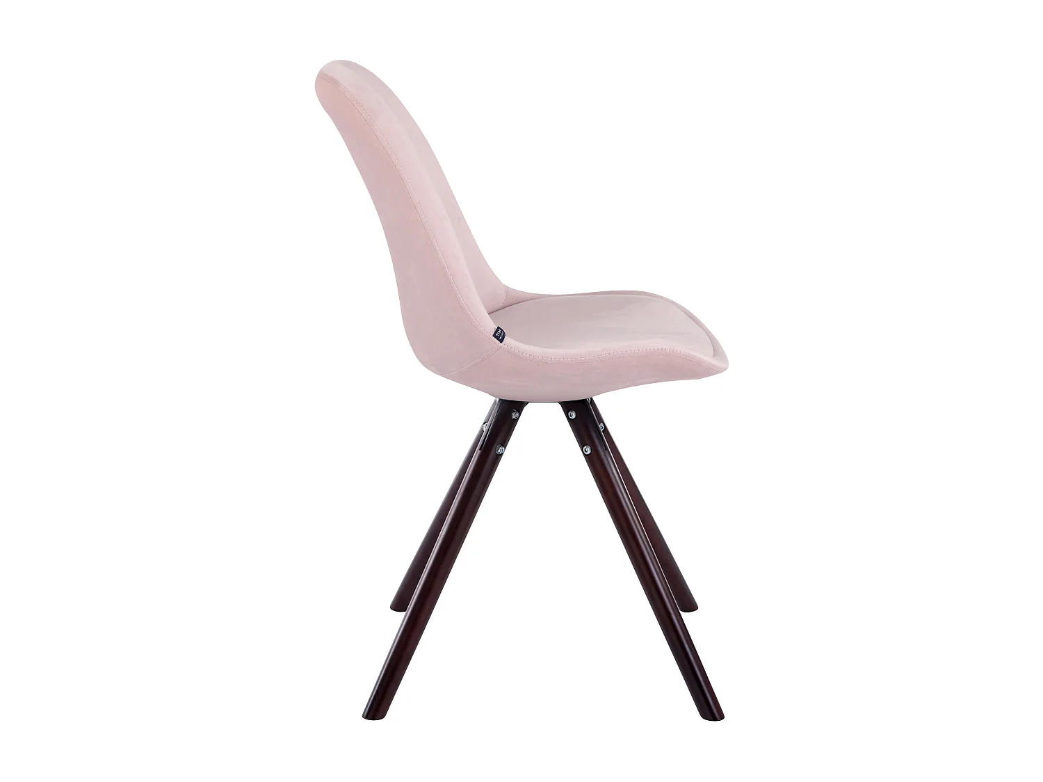 Eetkamerstoelen - Fluweel & cappuccino - roze - Toulouse