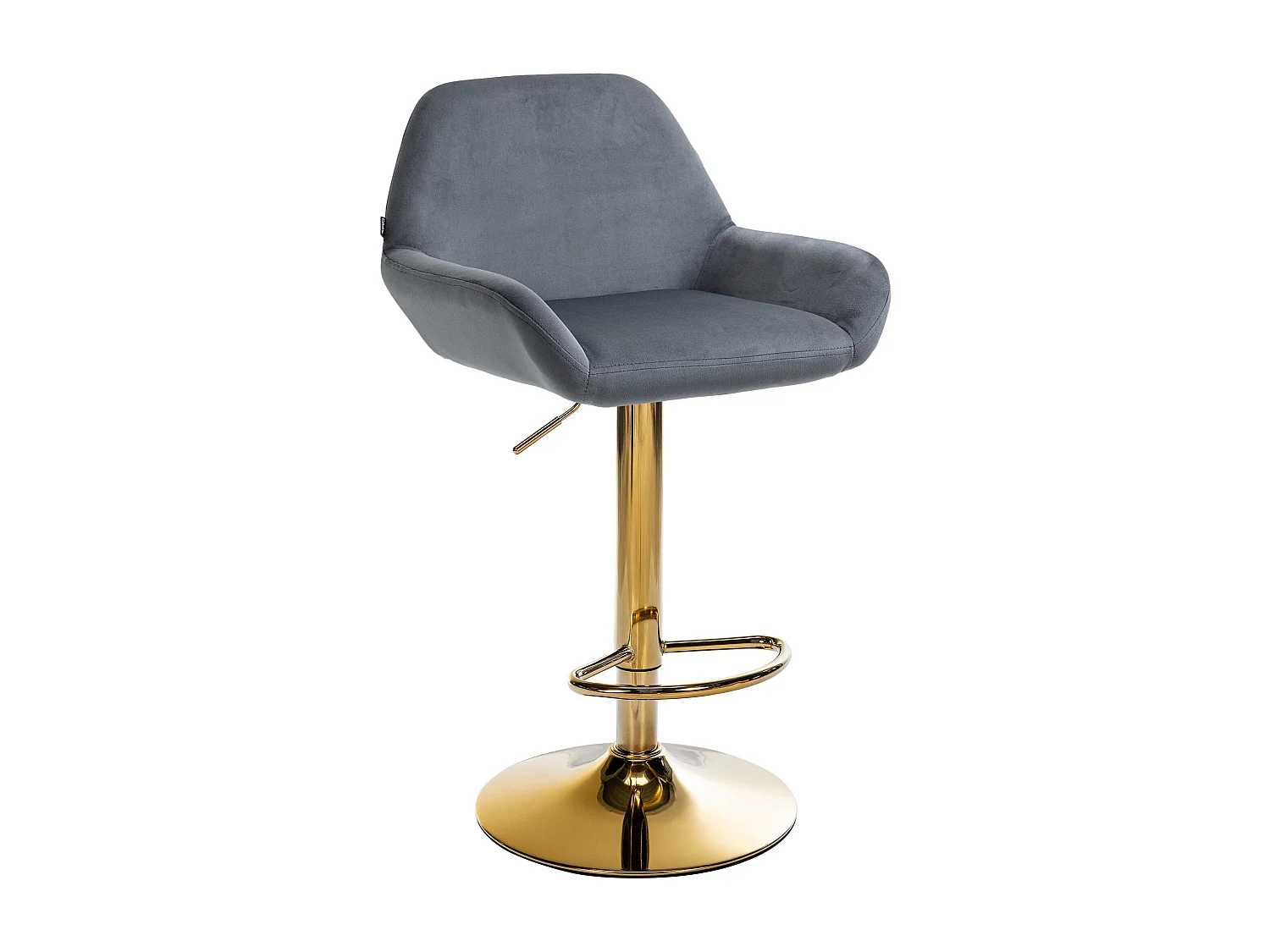 Tabouret de bar - Velours - Gris foncé - Braga