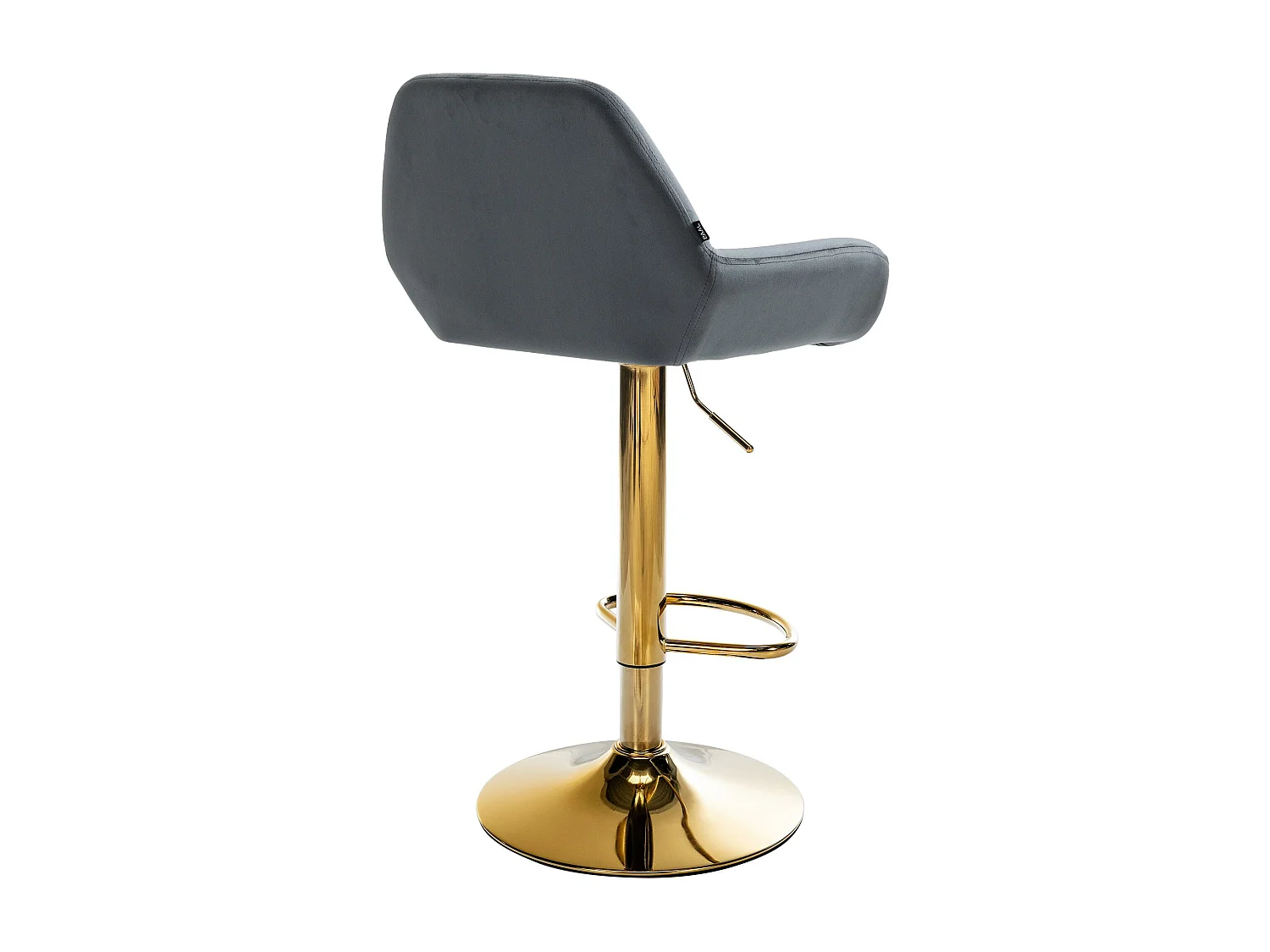 Tabouret de bar - Velours - Gris foncé - Braga