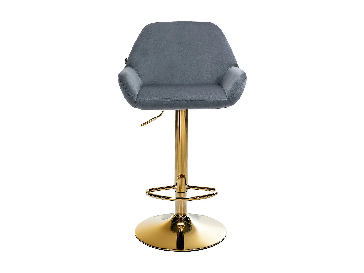 Tabouret de bar - Velours - Gris foncé - Braga