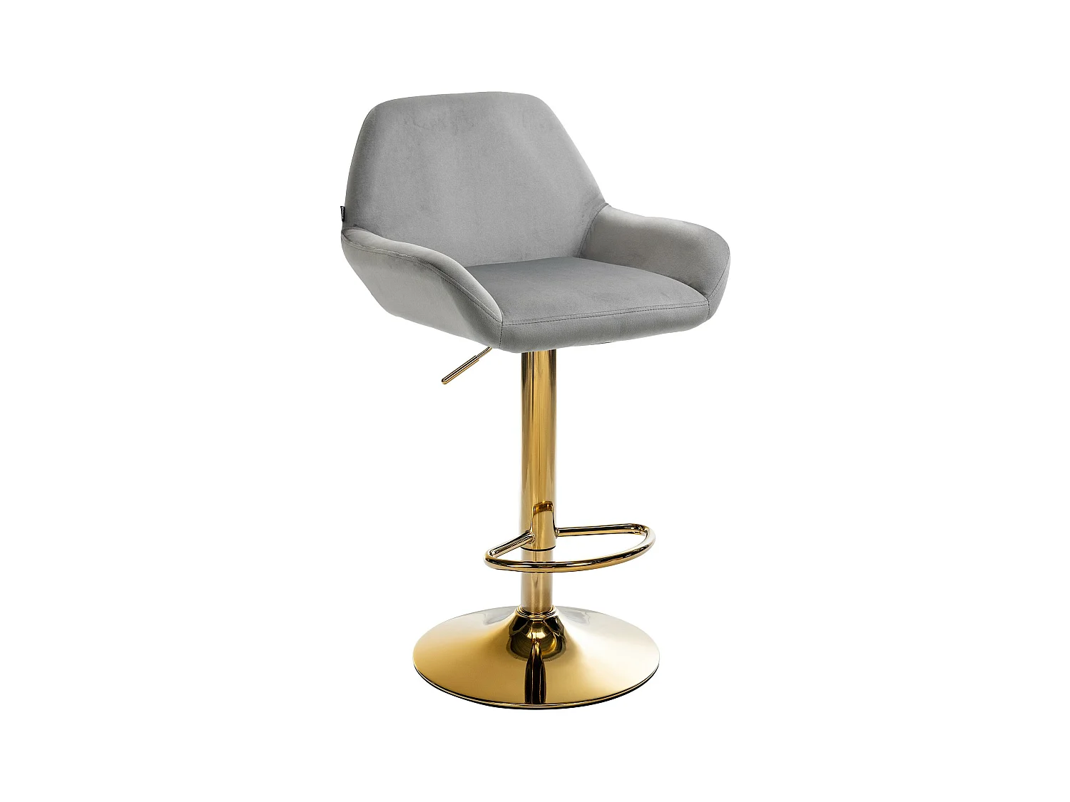 Tabouret de bar - Velours - Gris - Braga