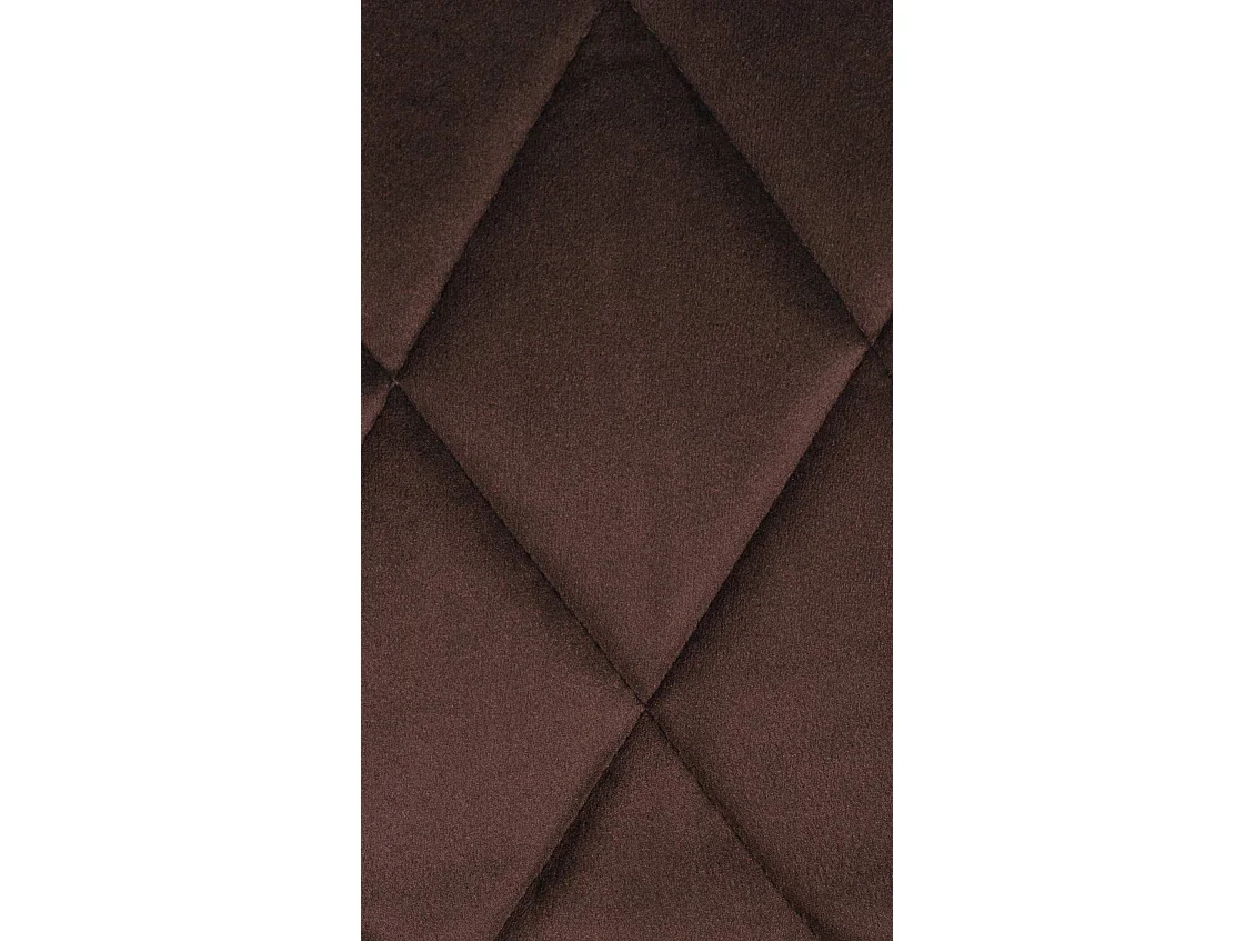 Tabouret de bar - Tissu & Noir - Marron - Lazio