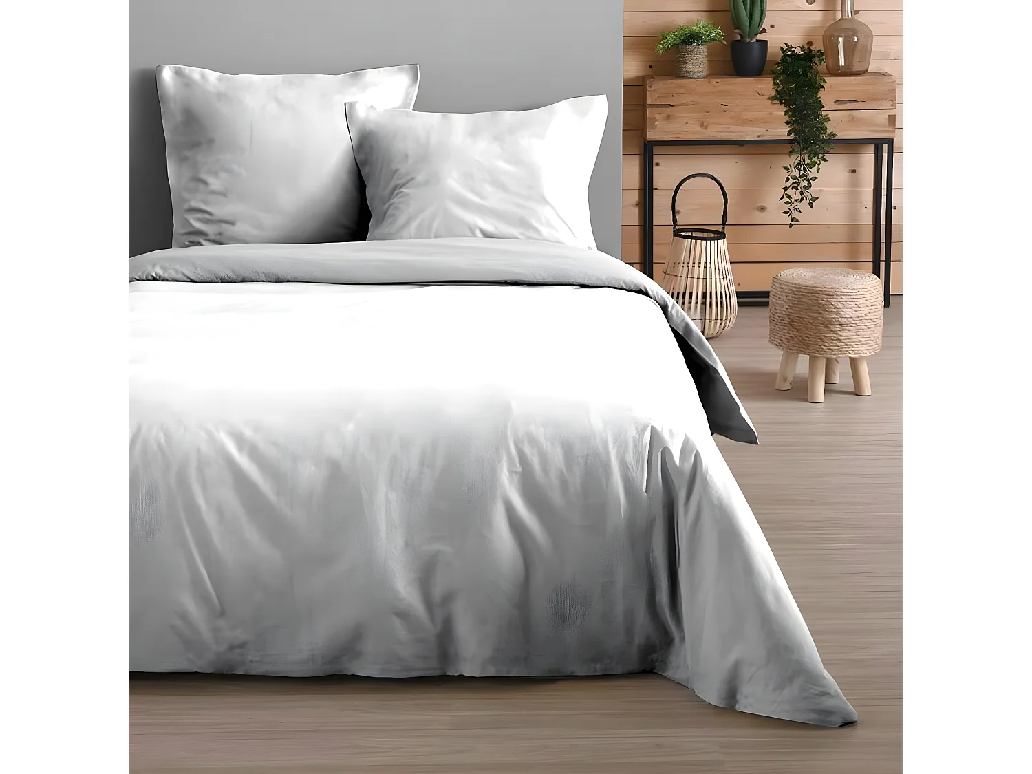 Taie de traversin Eden 45 x 185 cm - blanc