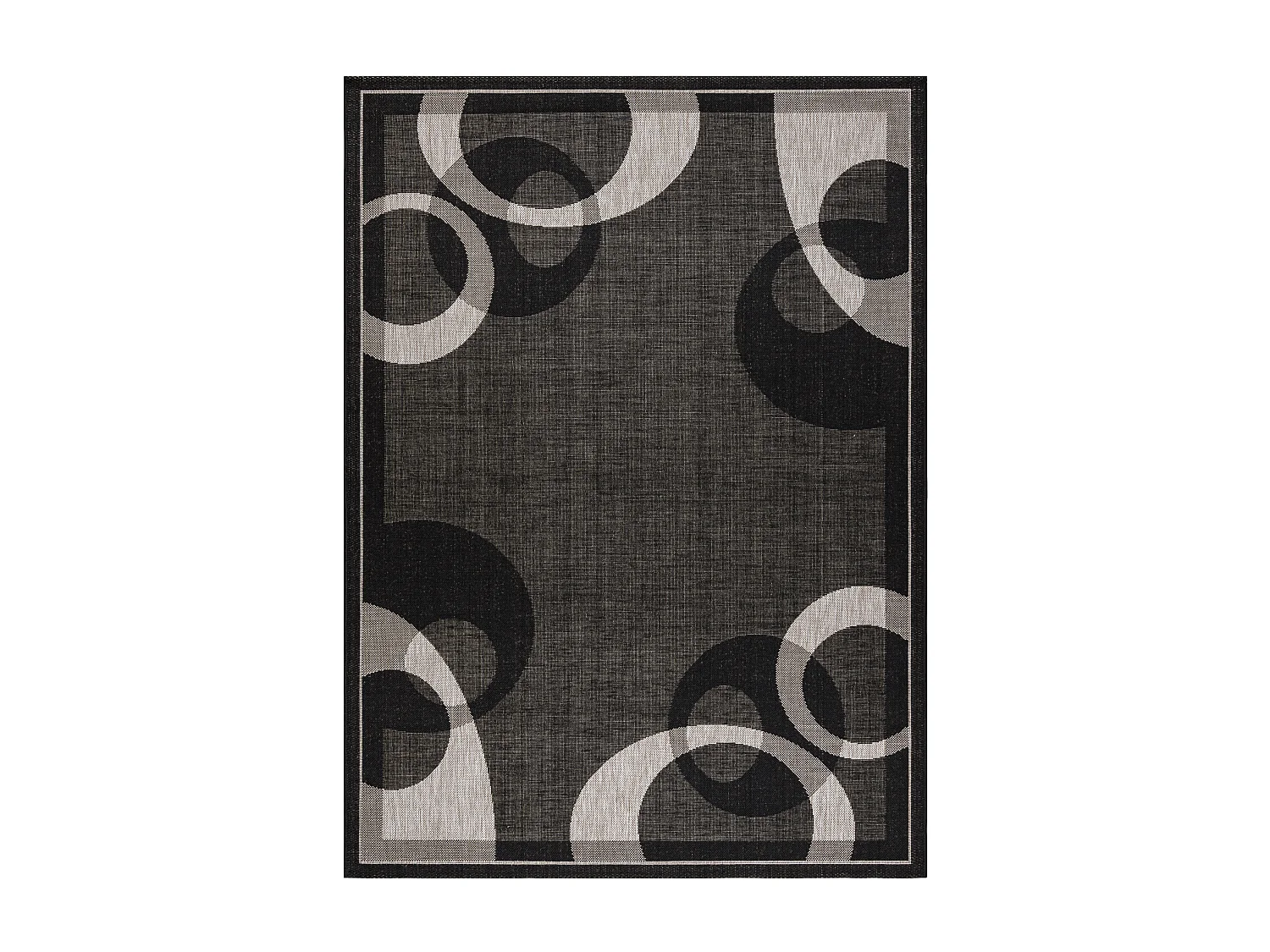 TAPIS EN CORDE SIZAL FLOORLUX 20078 NOIR / argentin  120x170 cm