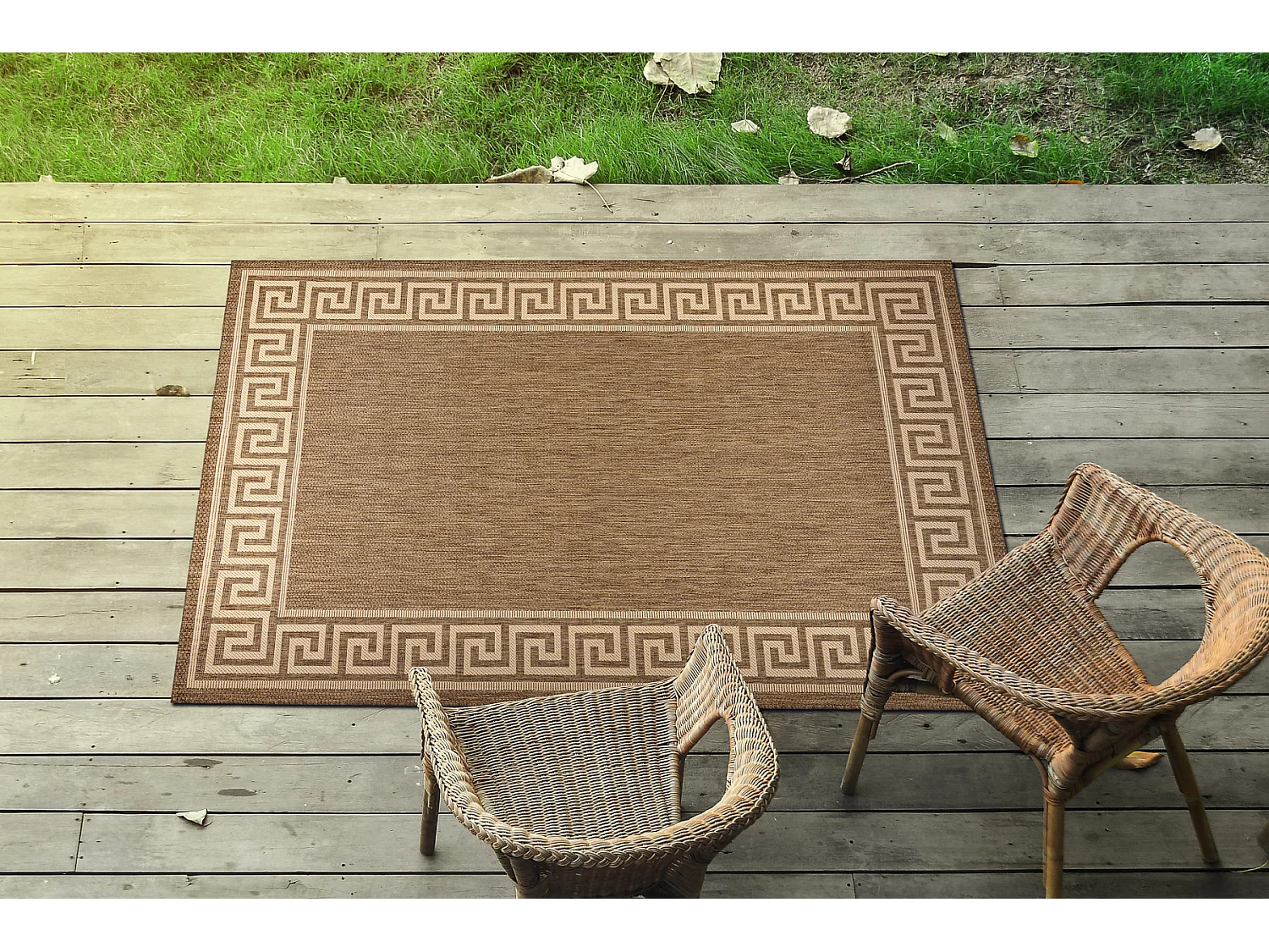 TAPIS EN CORDE SIZAL FLOORLUX 20014 café / mais 140x200 cm
