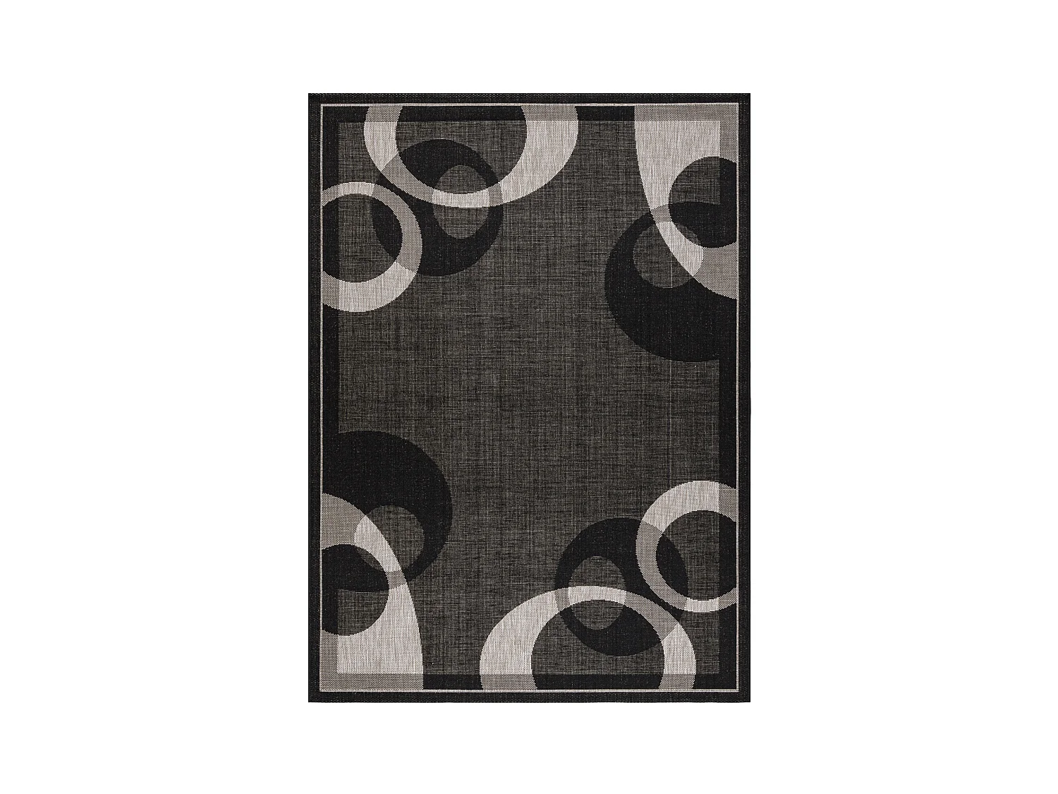 TAPIS EN CORDE SIZAL FLOORLUX 20078 NOIR / argentin  140x200 cm