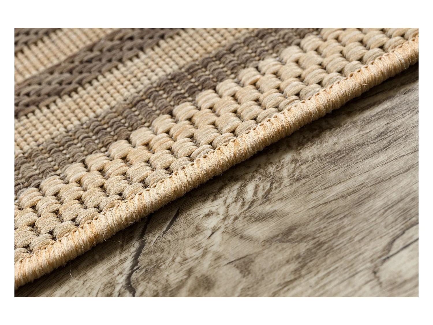 DYWAN SZNURKOWY SIZAL FLOORLUX 20014 mais / coffeee 140x200 cm