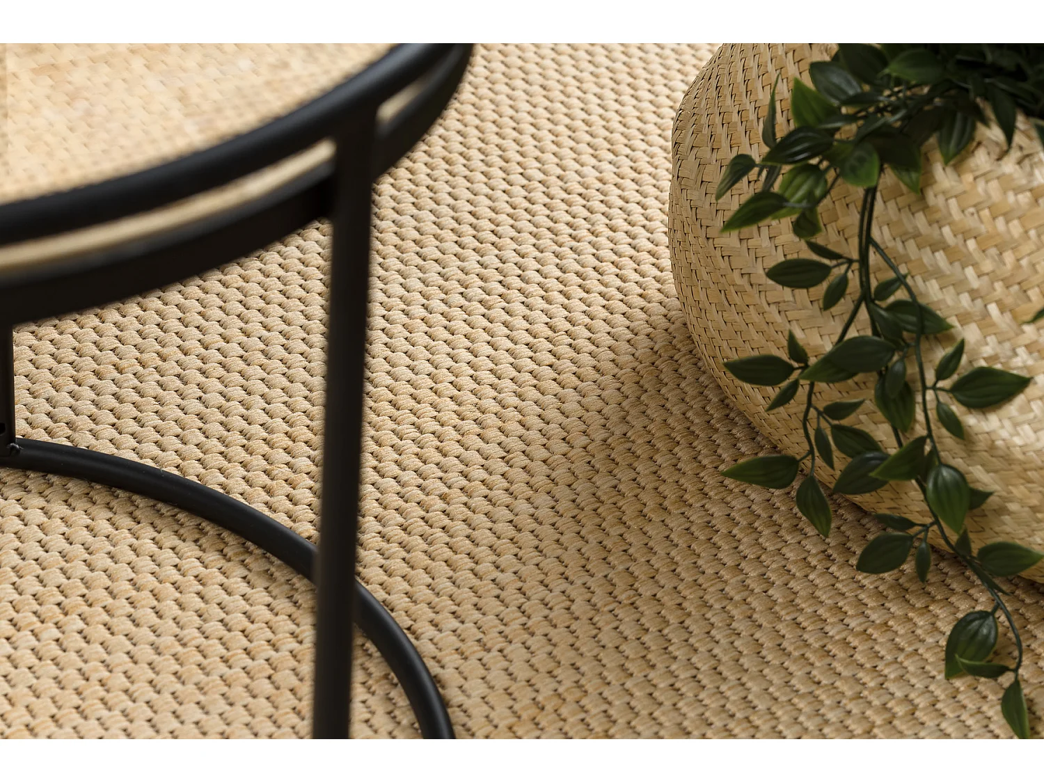 TEPPICH SISAL FLOORLUX 20014 mais / coffee 200x290 cm