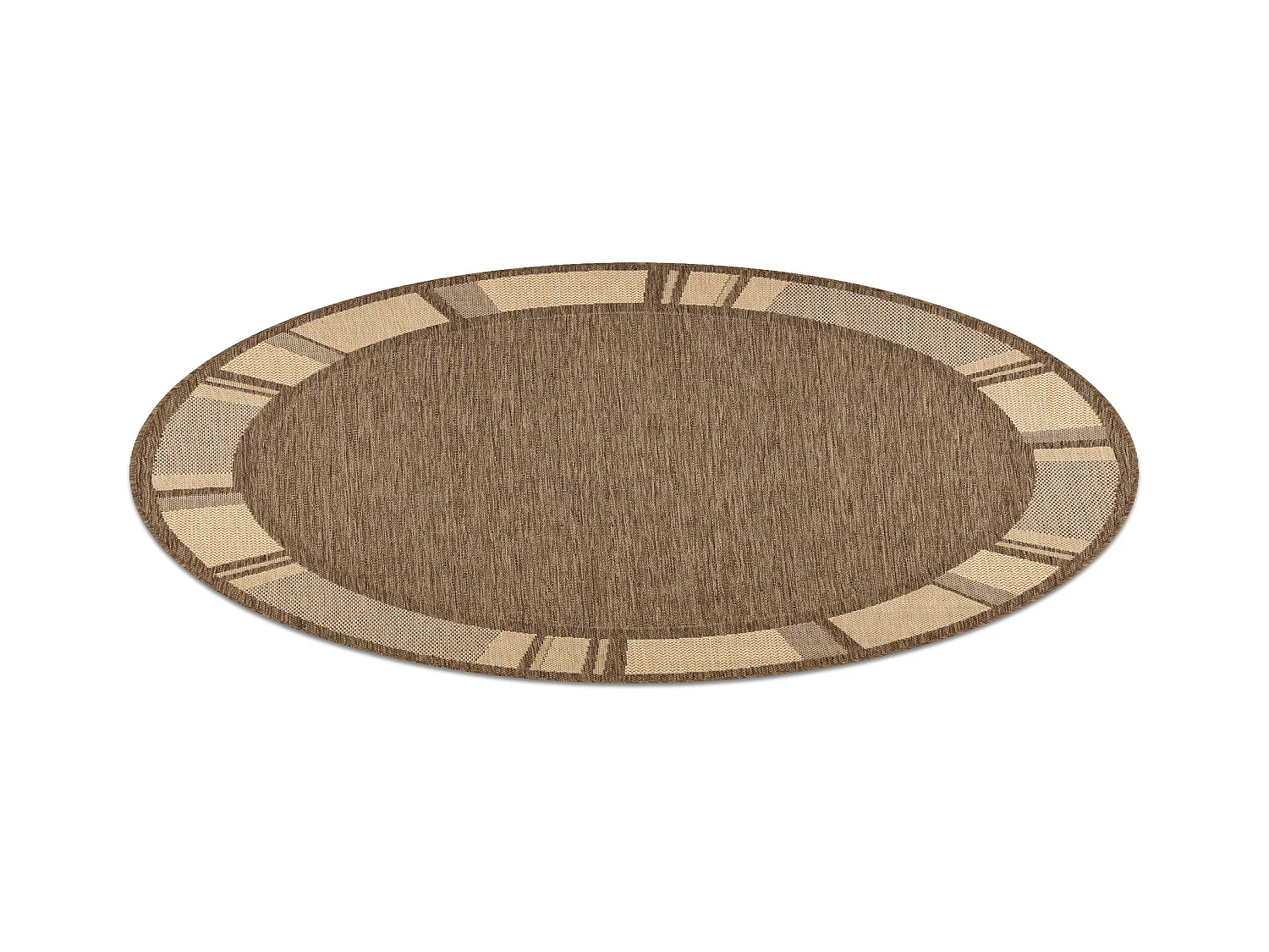 TAPIS EN CORDE SIZAL FLOORLUX CERCLE 20195 café / mais cercle 200 cm