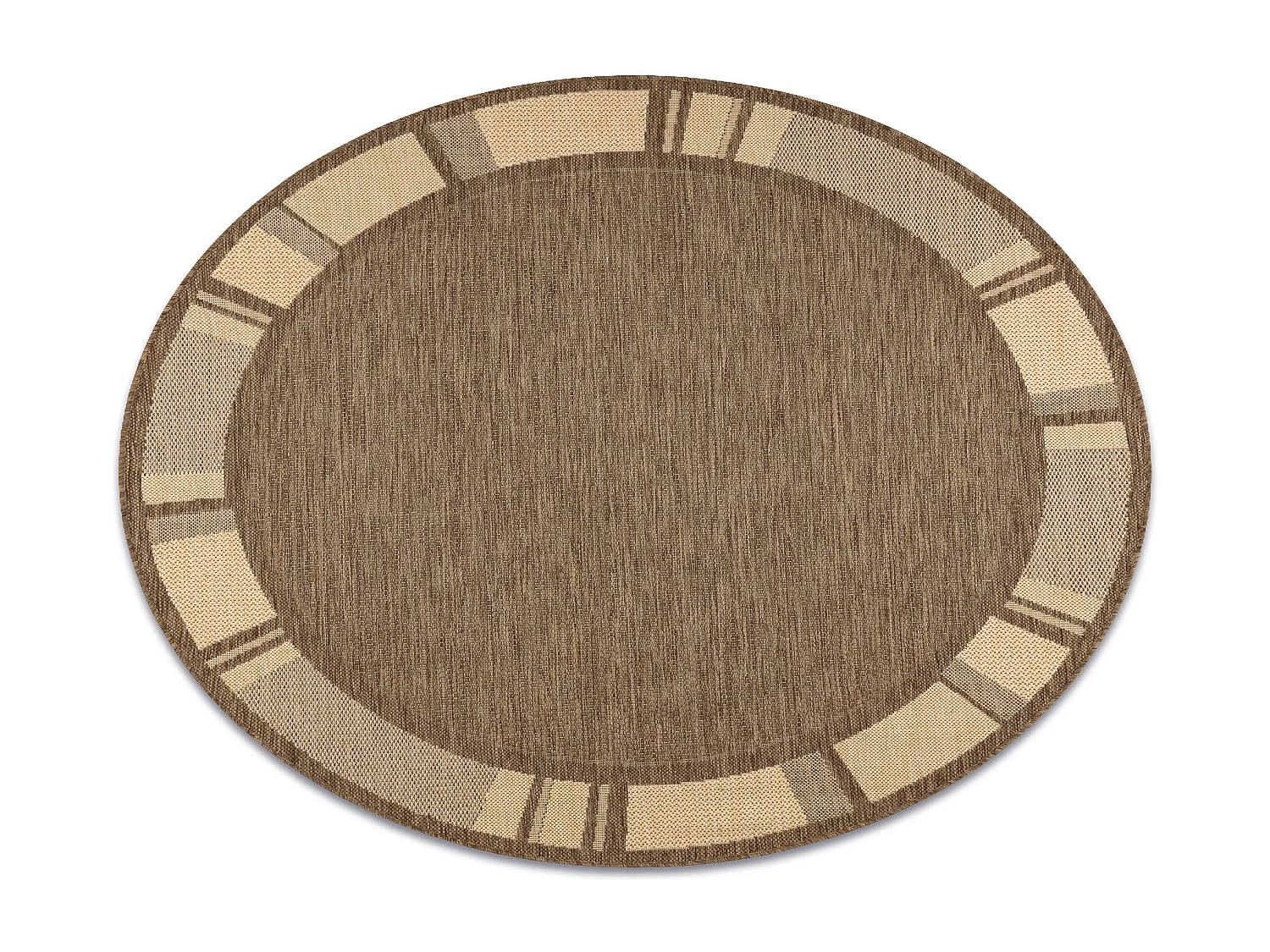 Sisal tapijt SISAL FLOORLUX ROND 20195 koffie / meerkleuring cercle 160 cm