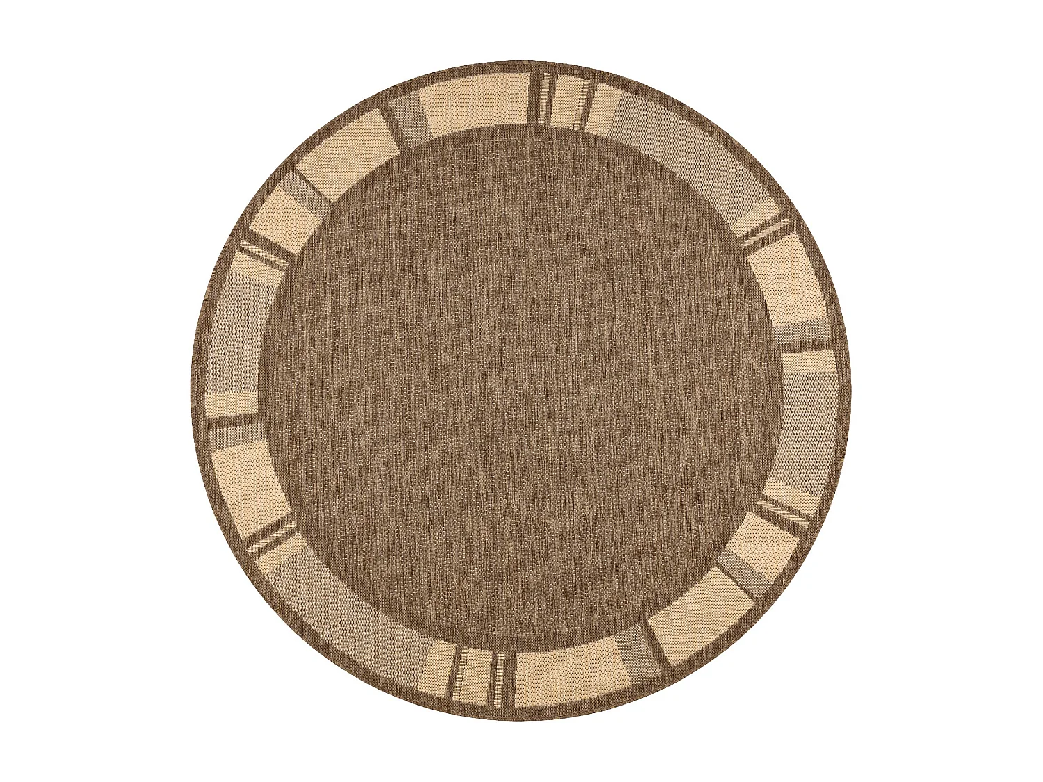 TAPPETO DI SPAGO SIZAL FLOORLUX CERCHIO 20195 caffè / mais cercle 160 cm