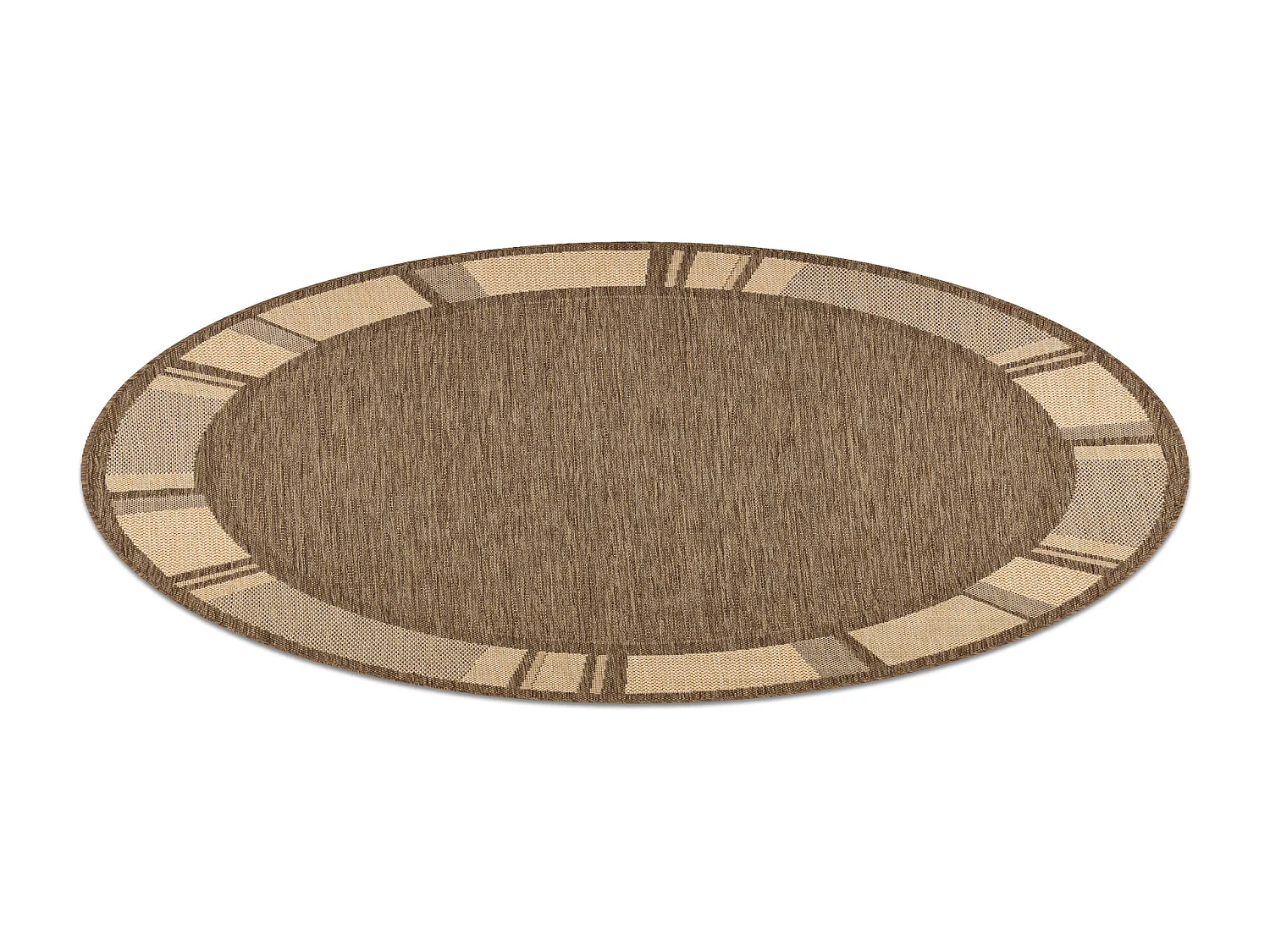 TAPIS EN CORDE SIZAL FLOORLUX CERCLE 20195 café / mais cercle 120 cm