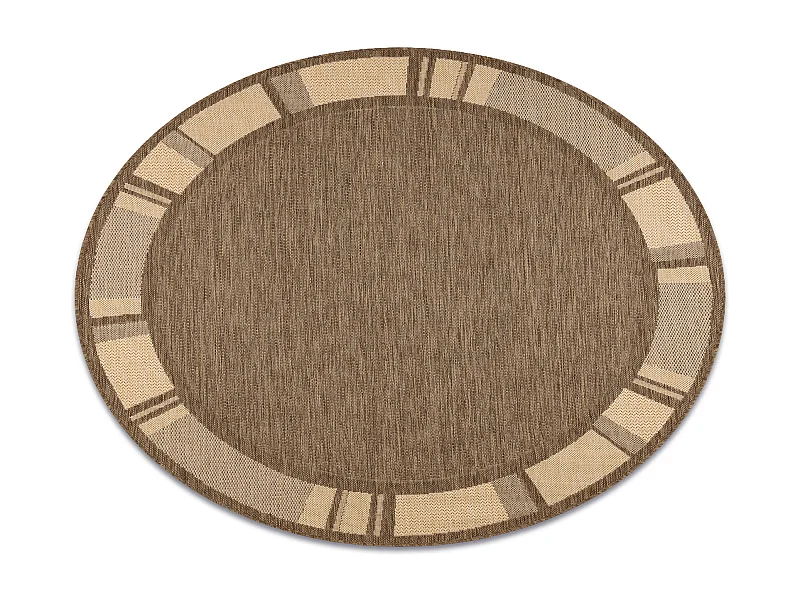 Tapete prumo SIZAL FLOORLUX REDON PARA 20195 coffee / mais cercle 120 cm