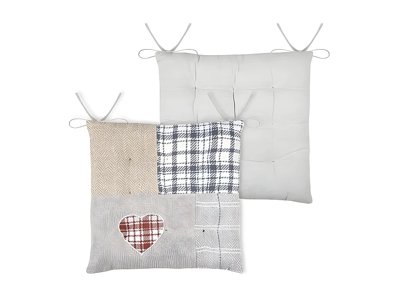 Assise de chaise matelassée 38 x 38 cm Patchwork cornouaille