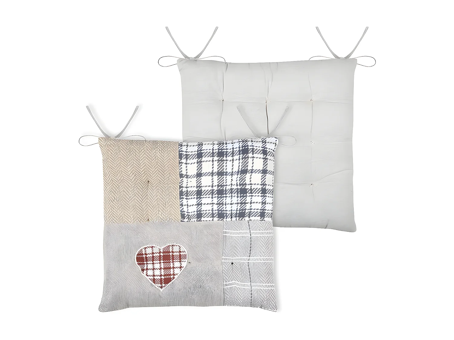 Assise de chaise matelassée 38 x 38 cm Patchwork cornouaille