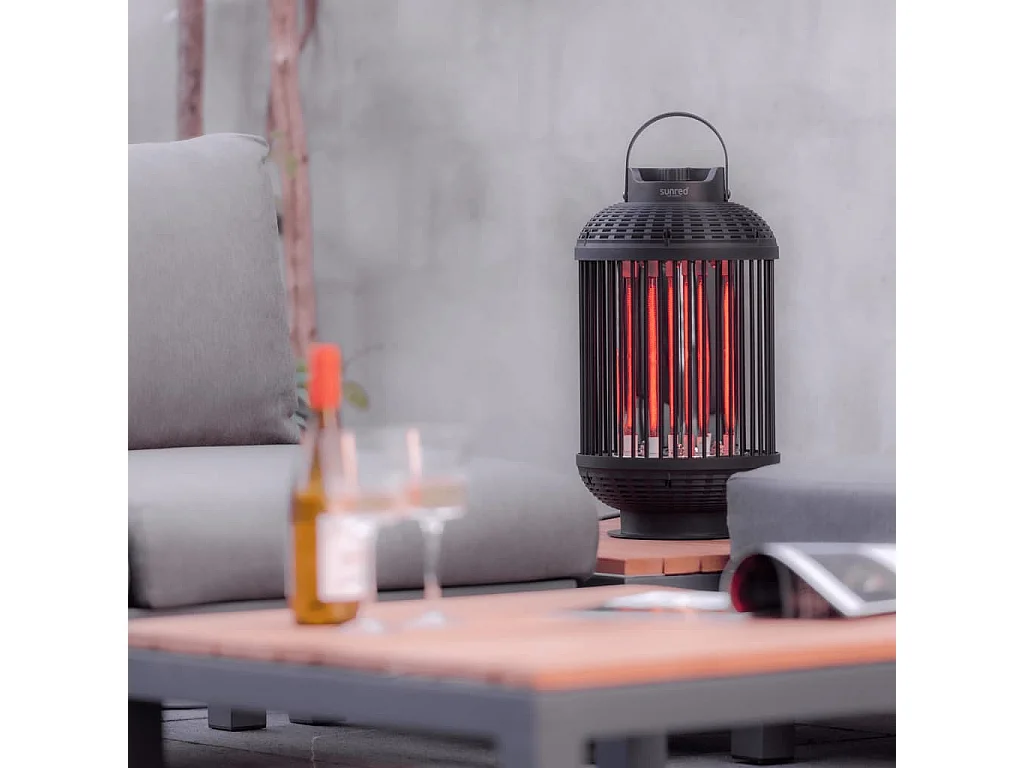 Tafelverwarmer Indox 1200 W halogeen zwart