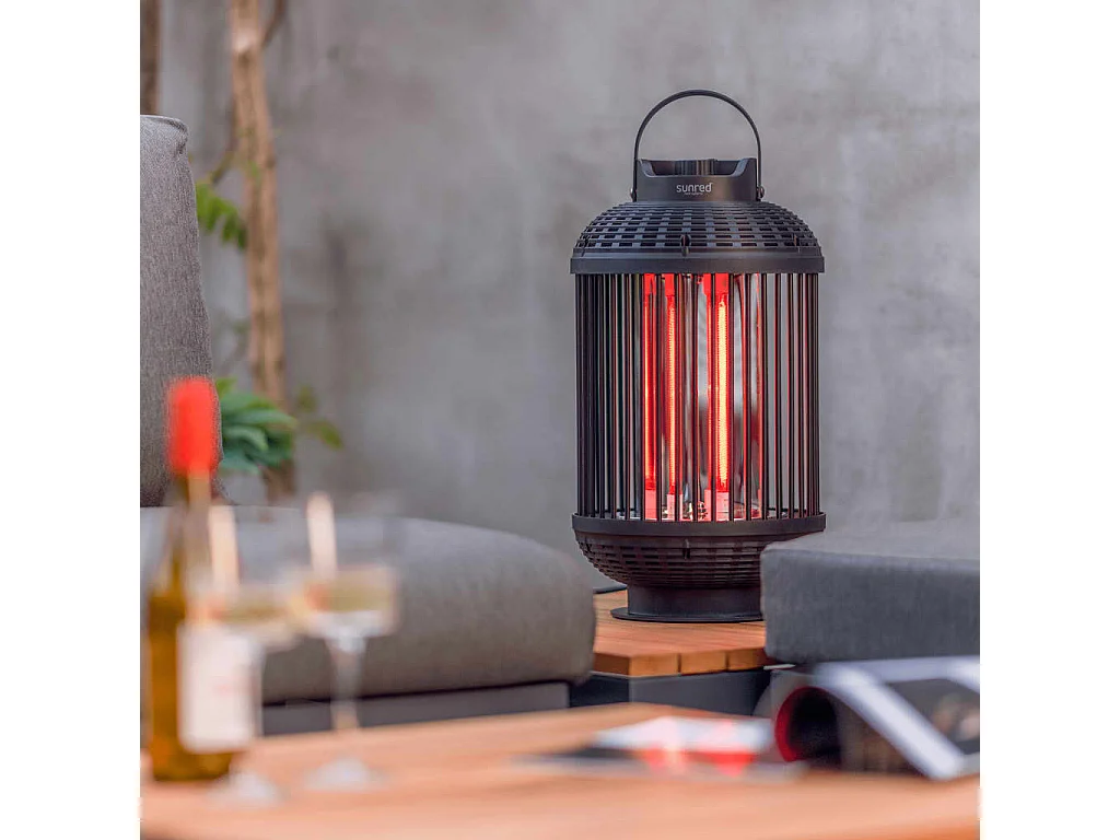 Tafelverwarmer Indox 1200 W halogeen zwart