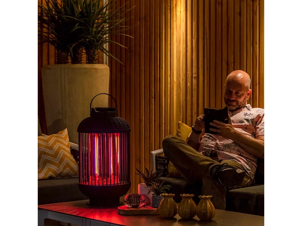 Tafelverwarmer Indox 1200 W halogeen zwart