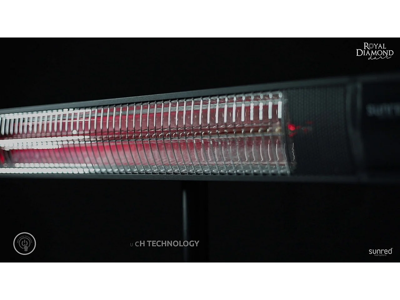 Tafelverwarmer Indox 1200 W halogeen zwart