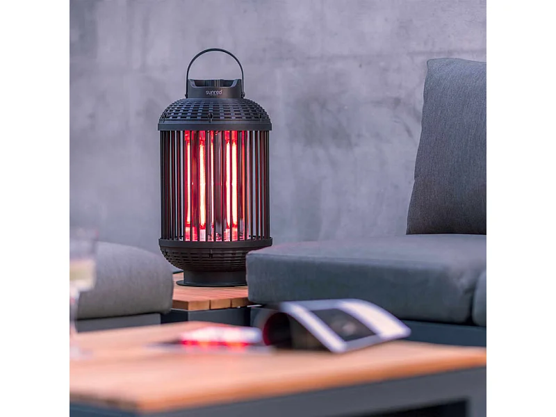 Calefactor de mesa Indox de halógeno 1200 W negro