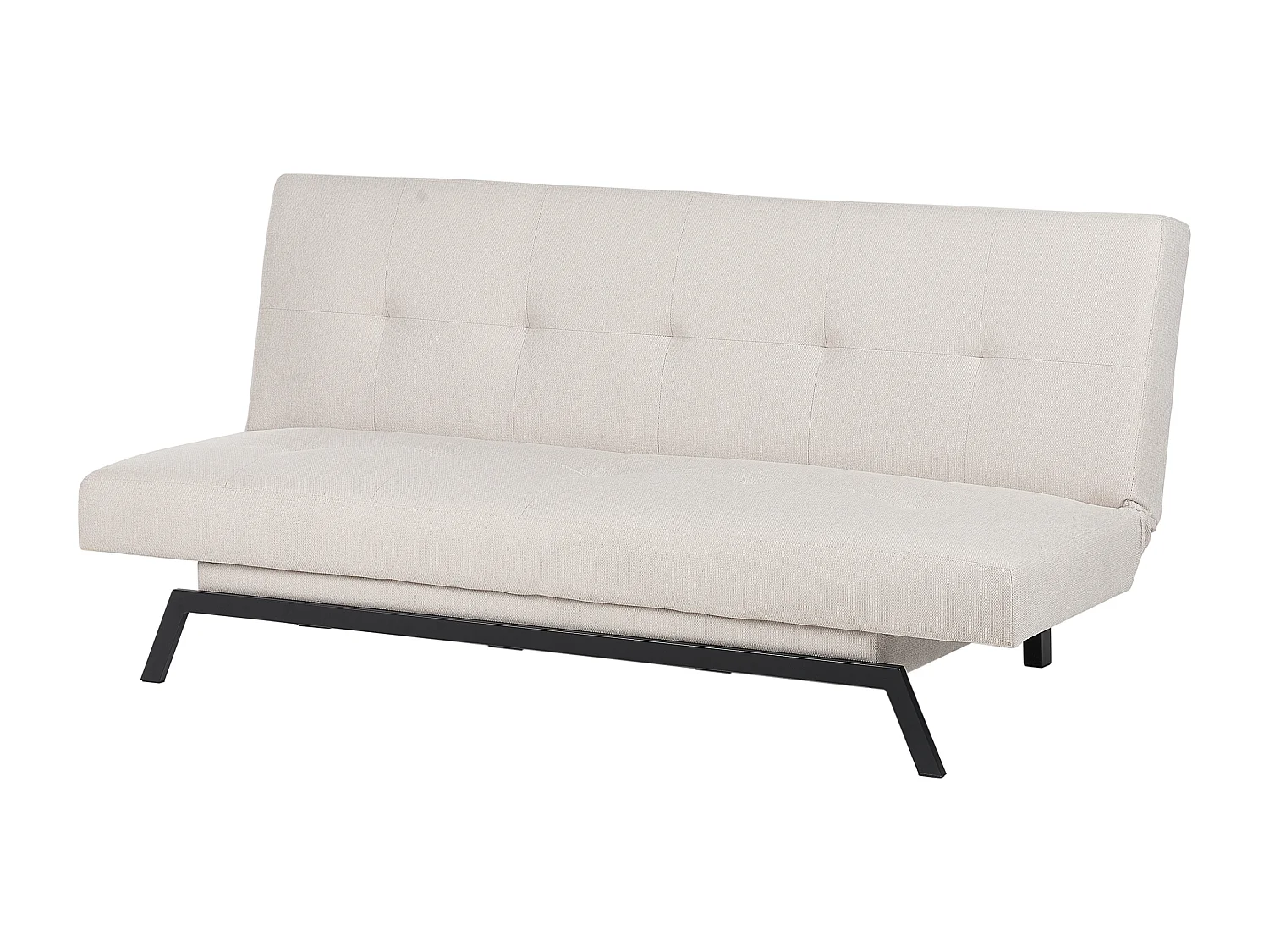 Schlafsofa LEEDS Stoff Weiss 3-Sitzer