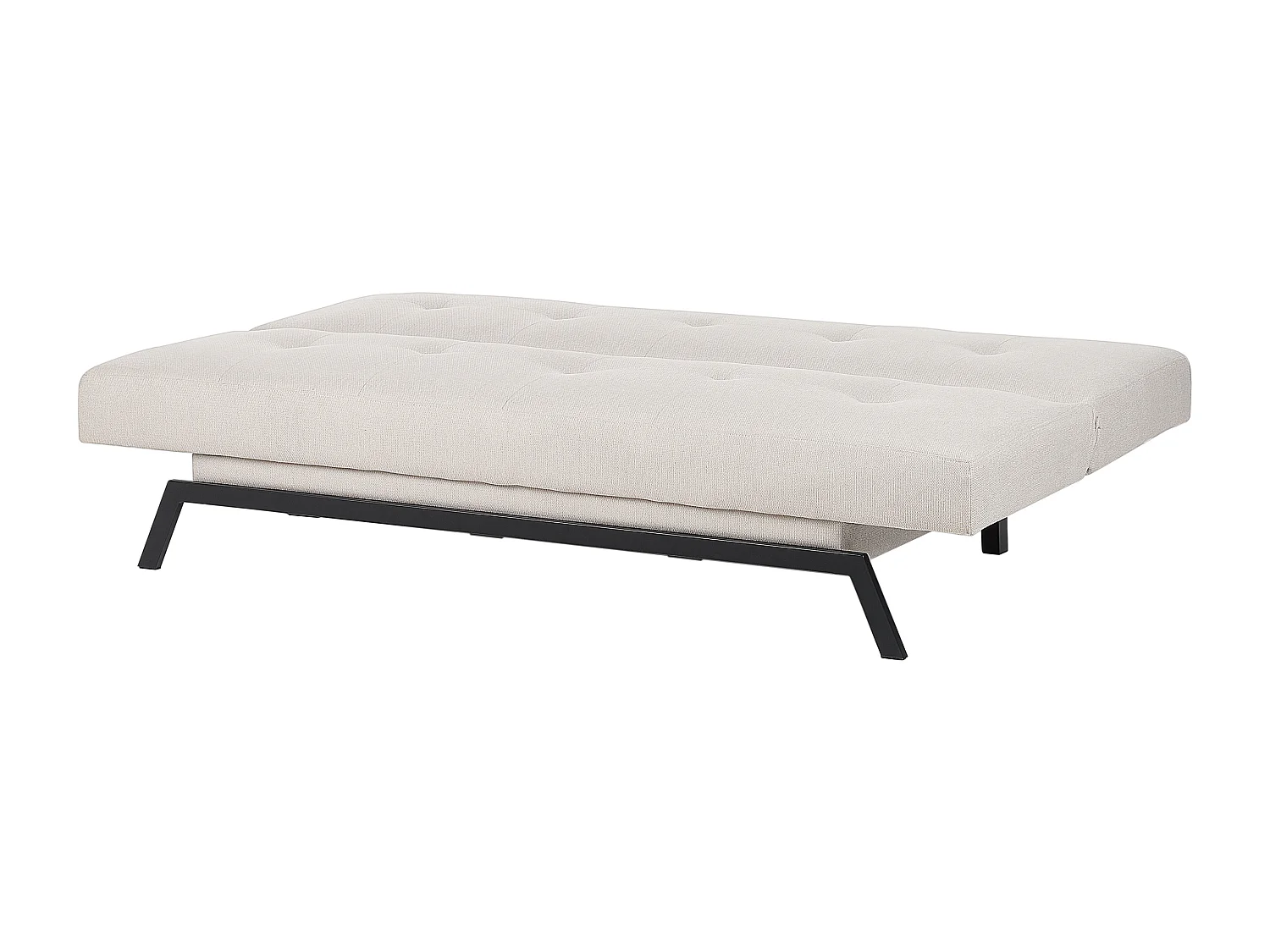 Schlafsofa LEEDS Stoff Weiss 3-Sitzer