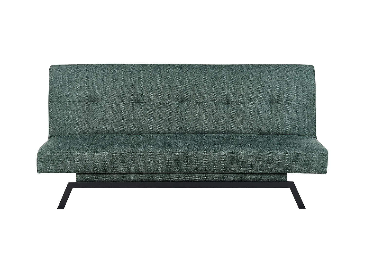 Divano letto LEEDS Tessuto Verde 3 posti