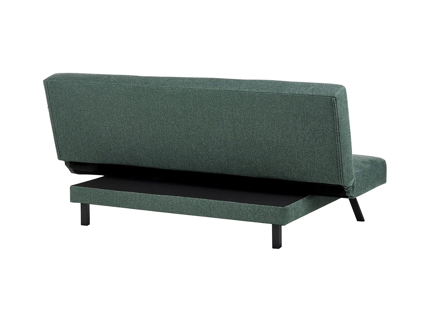 Divano letto LEEDS Tessuto Verde 3 posti