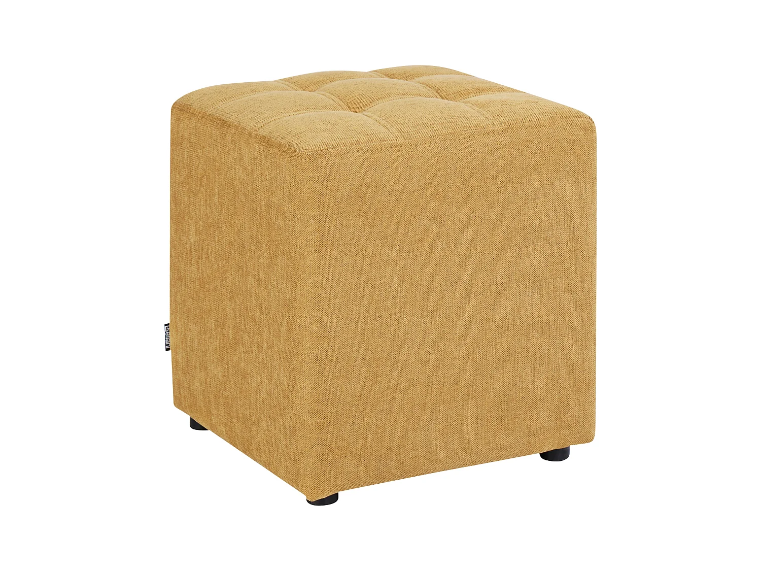Pouf KANSAS Tissu Jaune