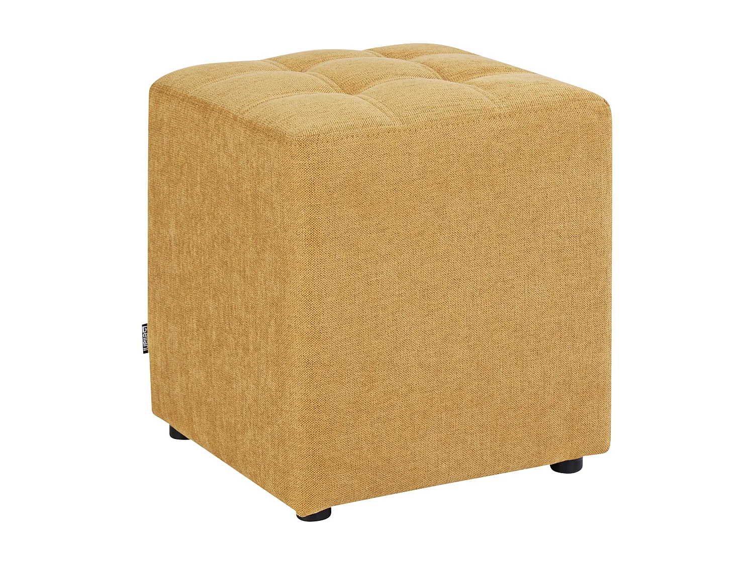 Pouf KANSAS Tissu Jaune