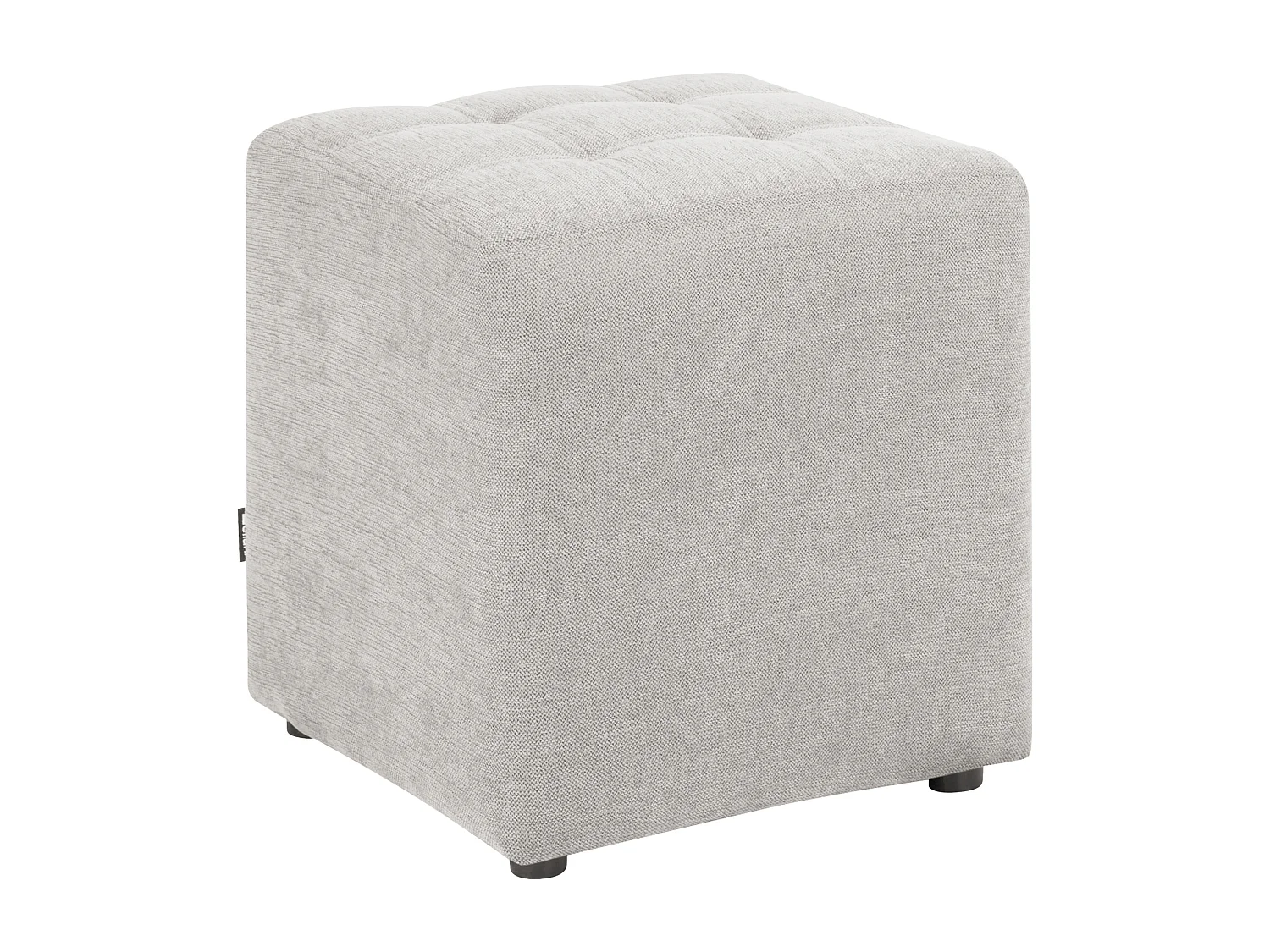 Pouf KANSAS Hellgrau 38 cm 38 cm 39 cm