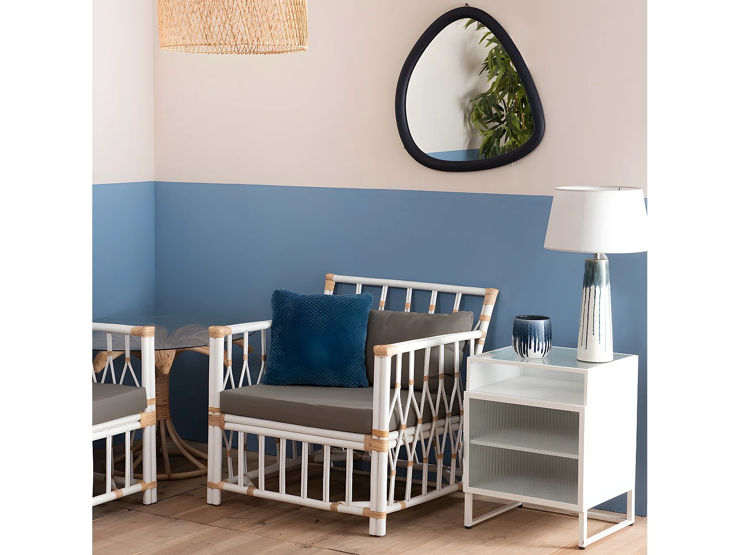 Miroir bohème Simili 60x63 cm