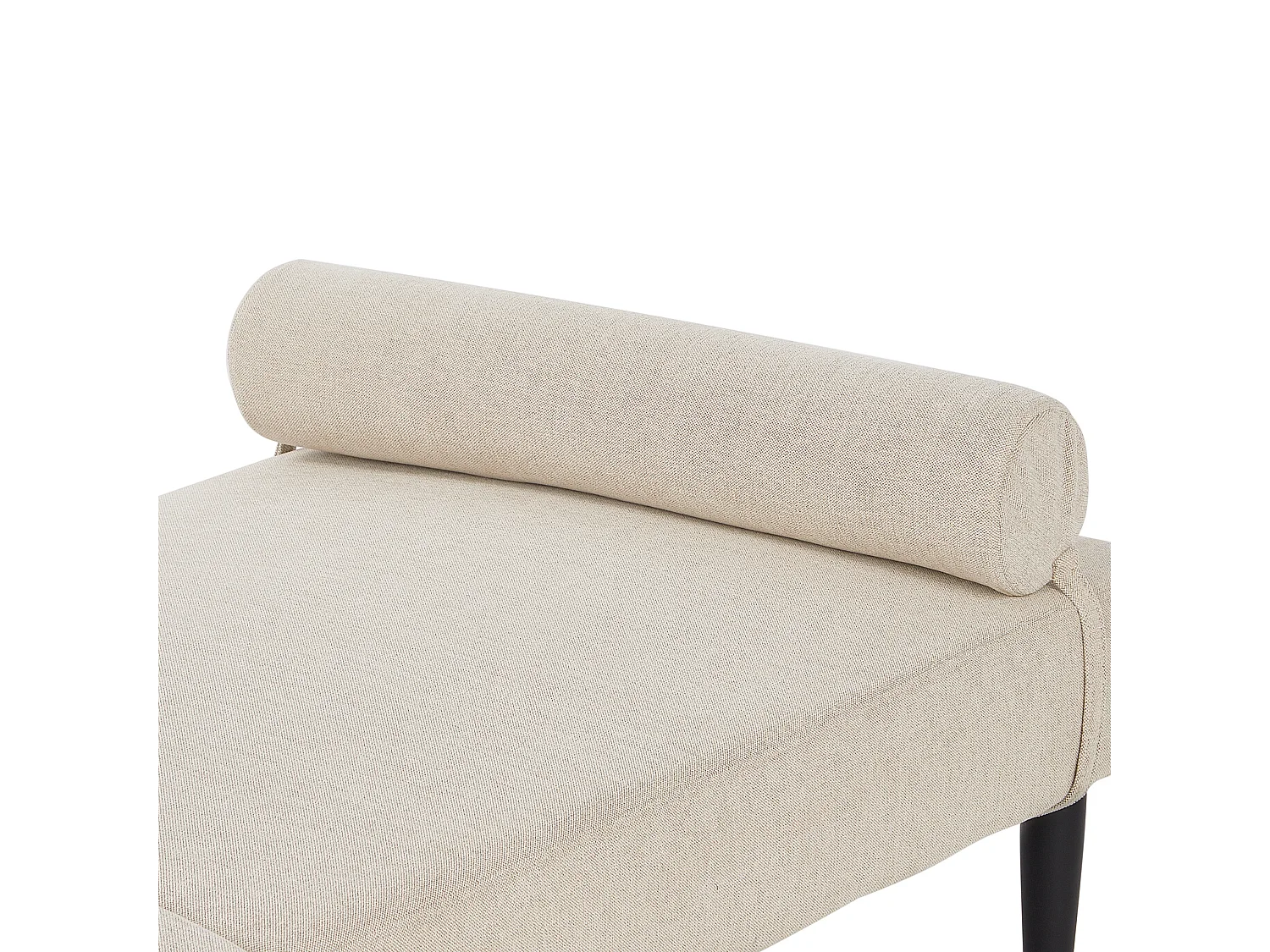 Chaiselongue Stoffbezug beige gesteppt mit Kissen Metallgestell modern Mauriac